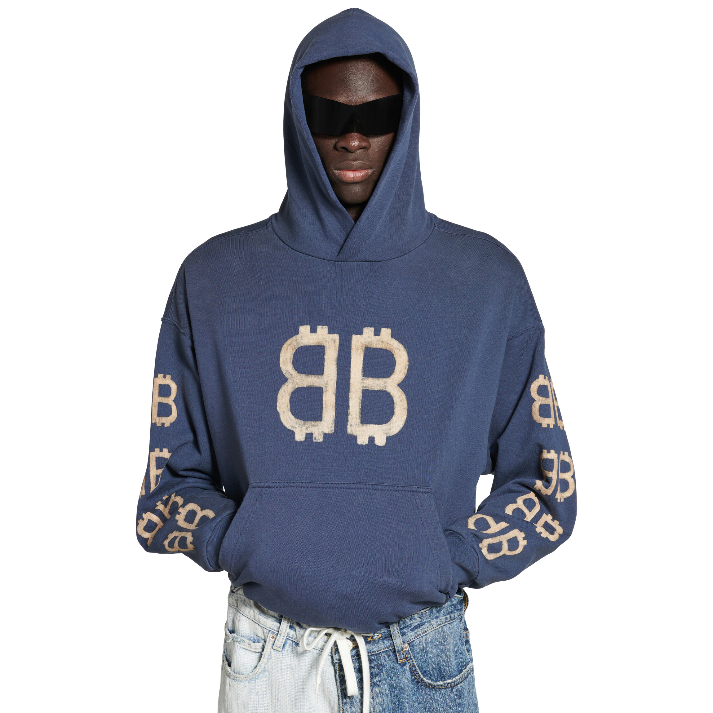 NIGO Balenciaga Men's Spring And Autumn Bitcoin Printed Logo Hooded Sweatshirt Fashion High Street Trend Long Sleeve Top Pullover Hoodies #nigo73136