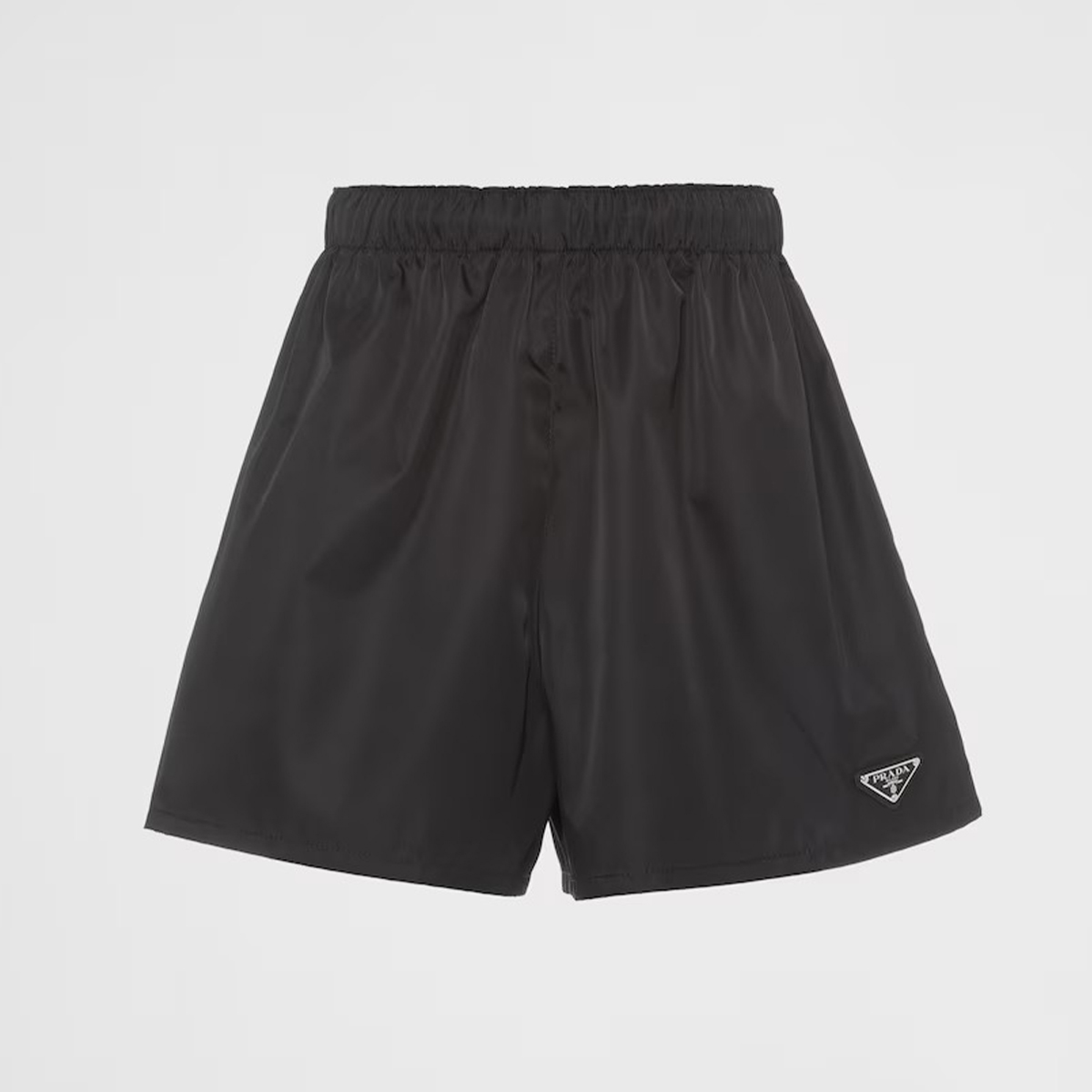 NIGO Prada Women's Summer Logo Black Re-Nylon Elastic Casual Fit Shorts #nigo71598