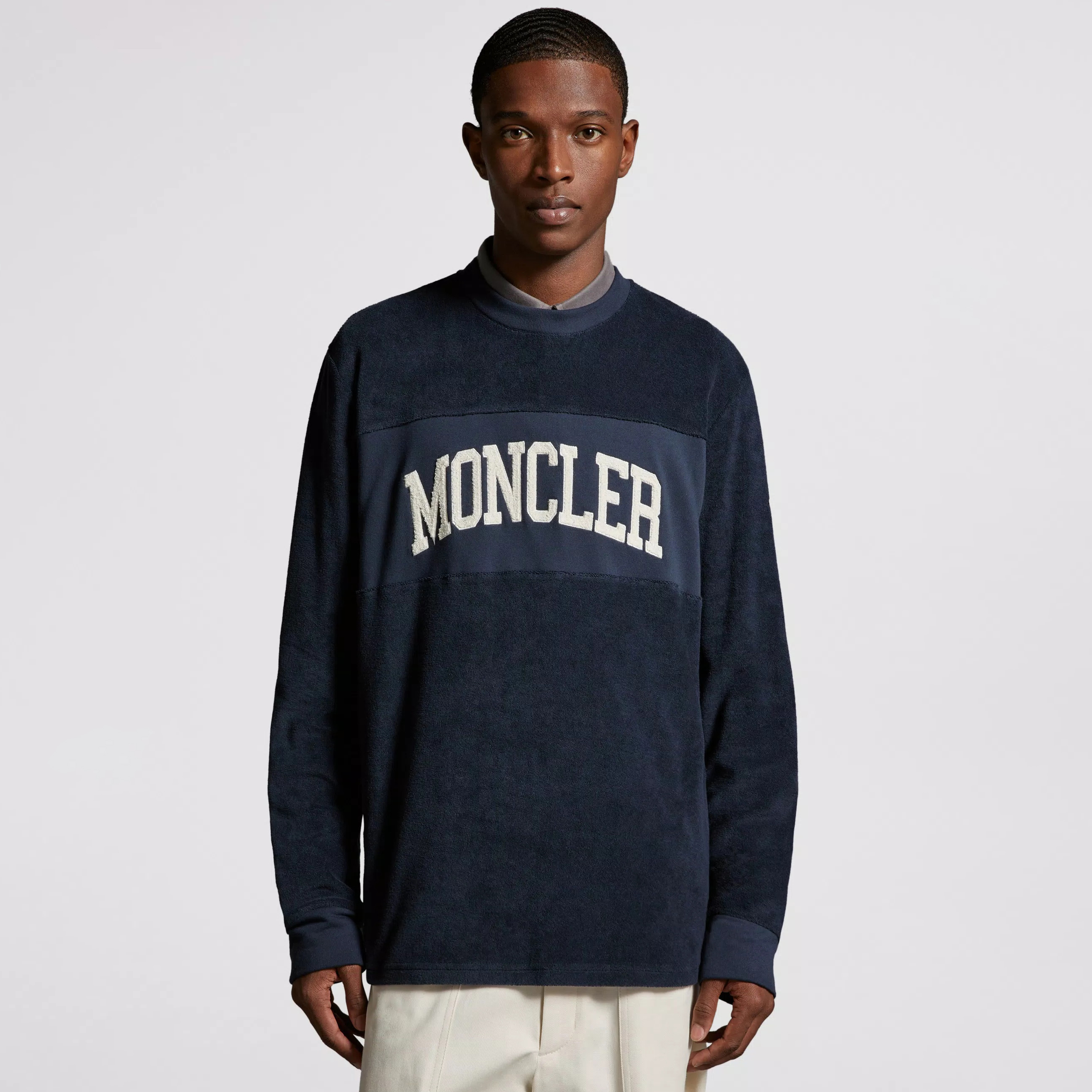 Nigo Moncler Men's Spring and Autumn Solid Color Monogram Round Neck Cotton Pullover Comfortable Loose Long Sleeve Sweatshirt #nigo73126