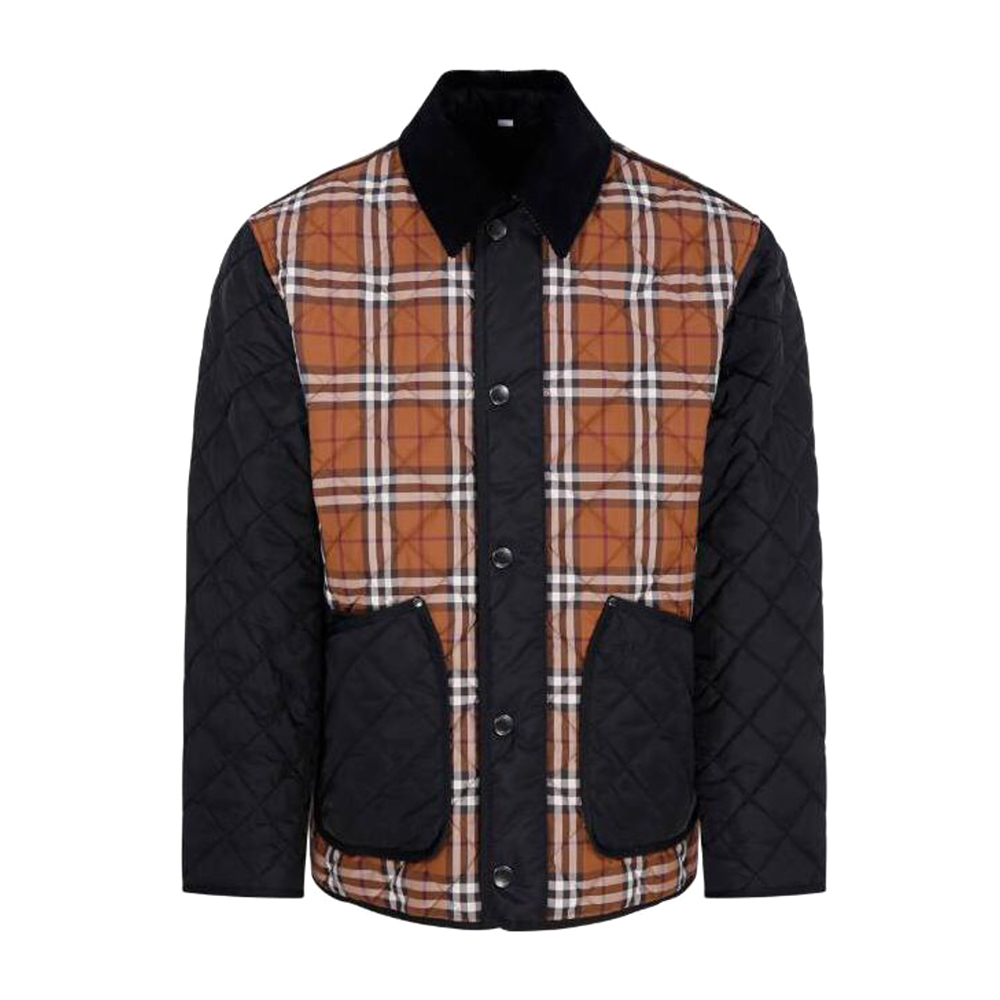 NIGO Burberry Men's And Women's Fall And Winter Color Blocking Plaid Print Single Breasted Loose Casual Long Sleeved Jacket #nigo73144