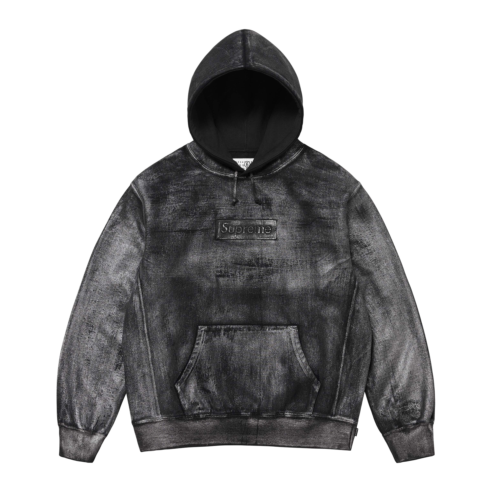 NIGO SUPREME/MM6 MAISON MARGIELA Men's and Women's Spring and Autumn Tie-Dye Washed Logo Solid Color Pocket Hooded Sweatshirt Pullover #nigo73148