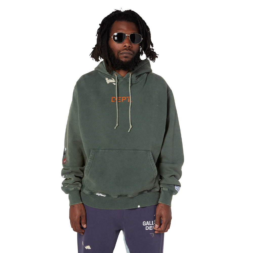 NIGO Gallery Dept. Men's Spring And Autumn Graffiti Letters Printing Solid Color Do Old Hooded Sweatshirt Casual Ink Splash Elastic Waist Drawstring Pants Ngvp #nigo9291