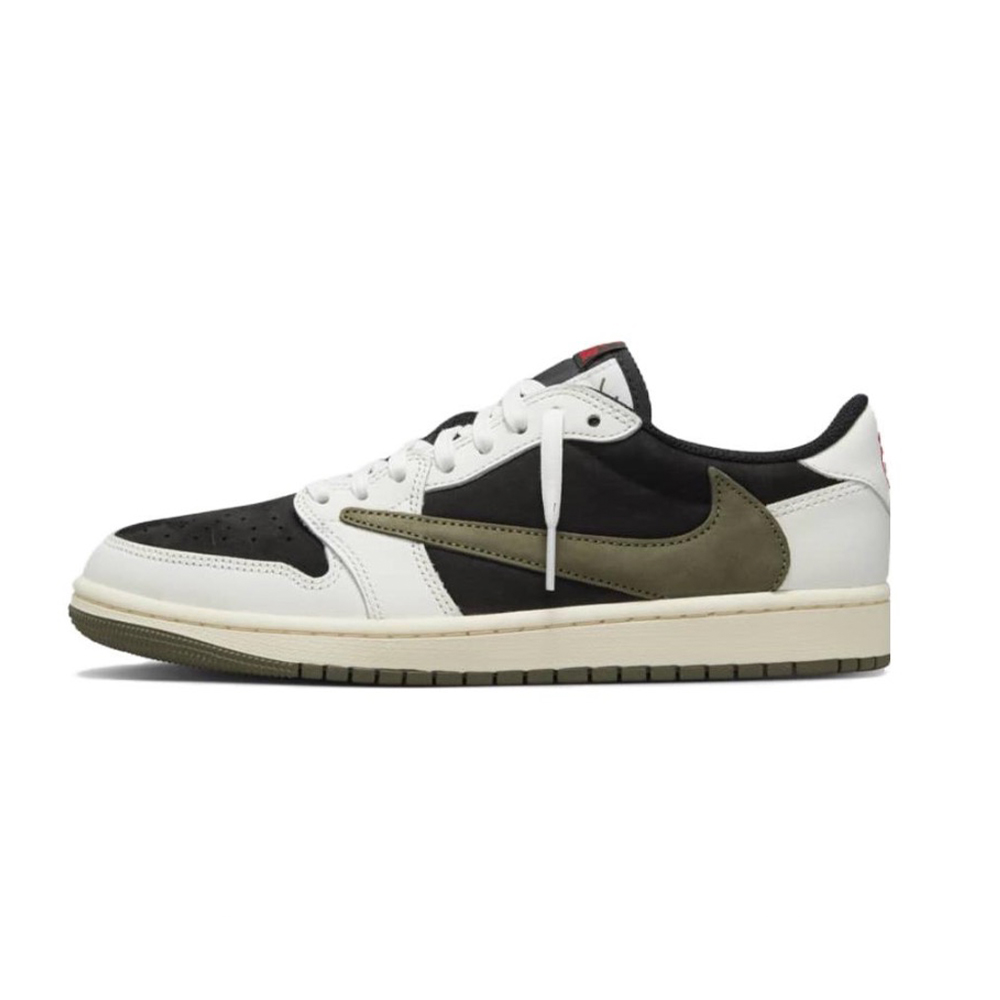 NIGO Nike Travis Scott x Air Jordan 1 Men's Women's Four Seasons Colorblocking Leather Round Toe Low Top Casual Retro Basketball Shoes #nigo71618