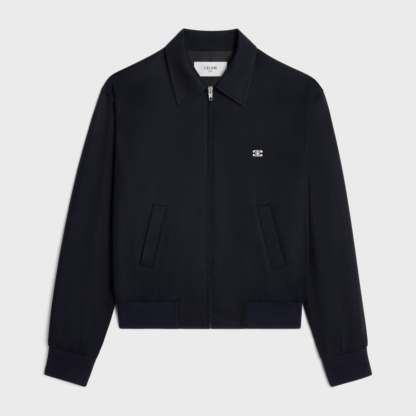 NIGO Celine Men's Spring and Fall Black Embroidered Logo Loose Zipper Long Sleeve Jacket #nigo73159