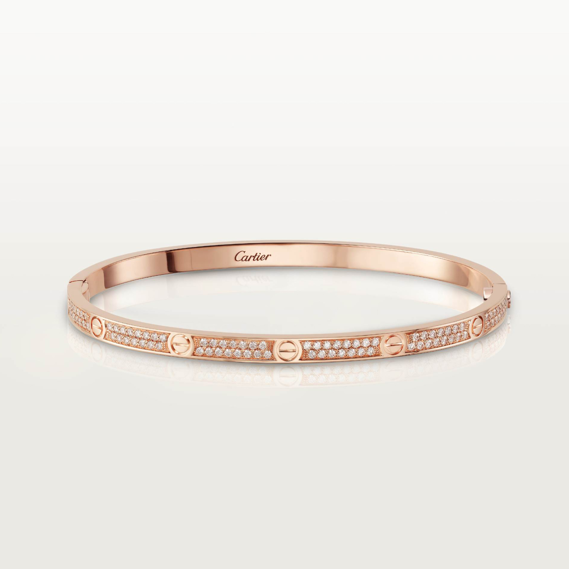 NIGO Cartier Men's And Women's Full Of Stars Full Of Diamonds Narrow Rose Gold Bracelet Jewelry #nigo73169