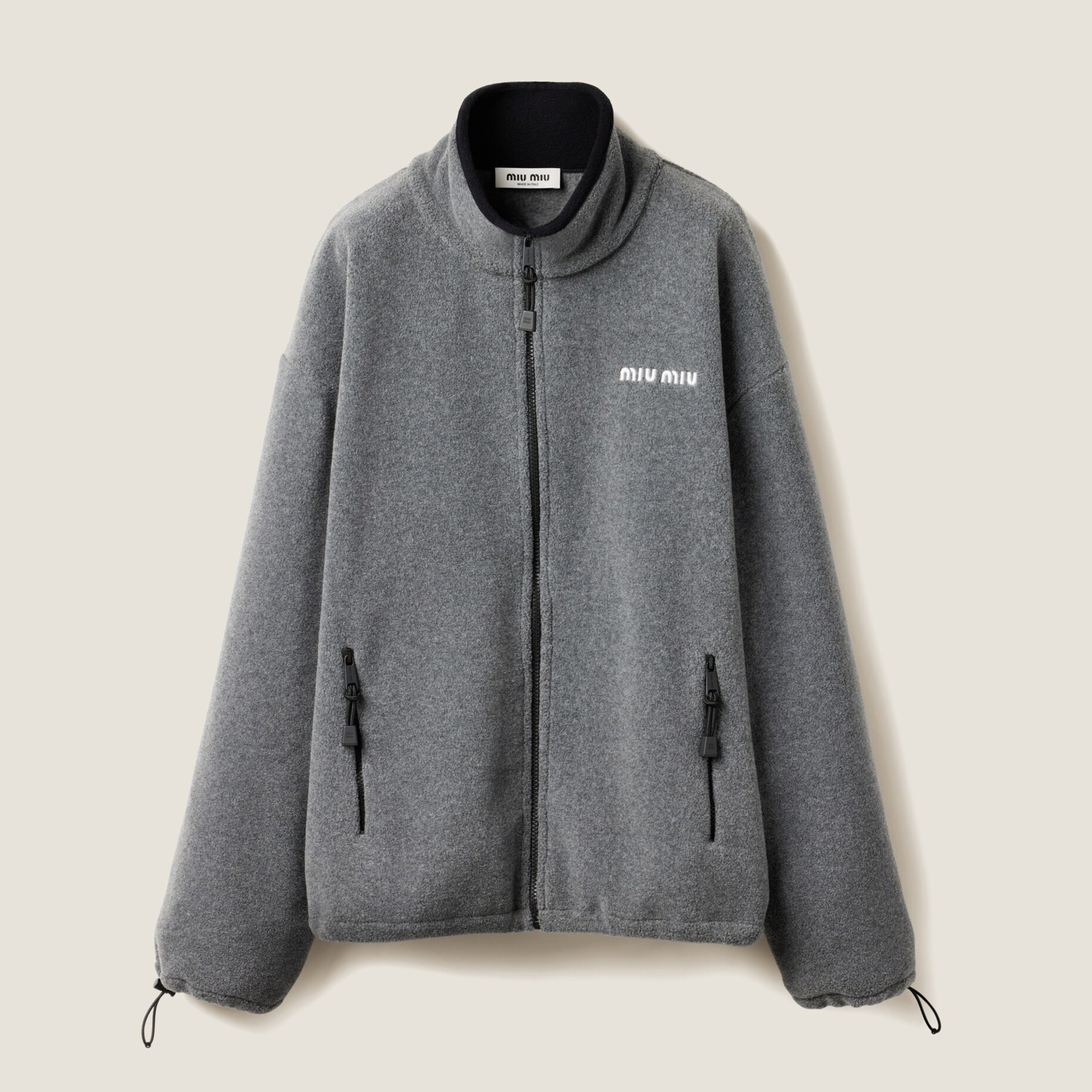 NIGO MiuMiu Men's And Women's Spring And Fall Gray Suede Stand Up Collar Zipper Long Sleeved Jacket #nigo73175