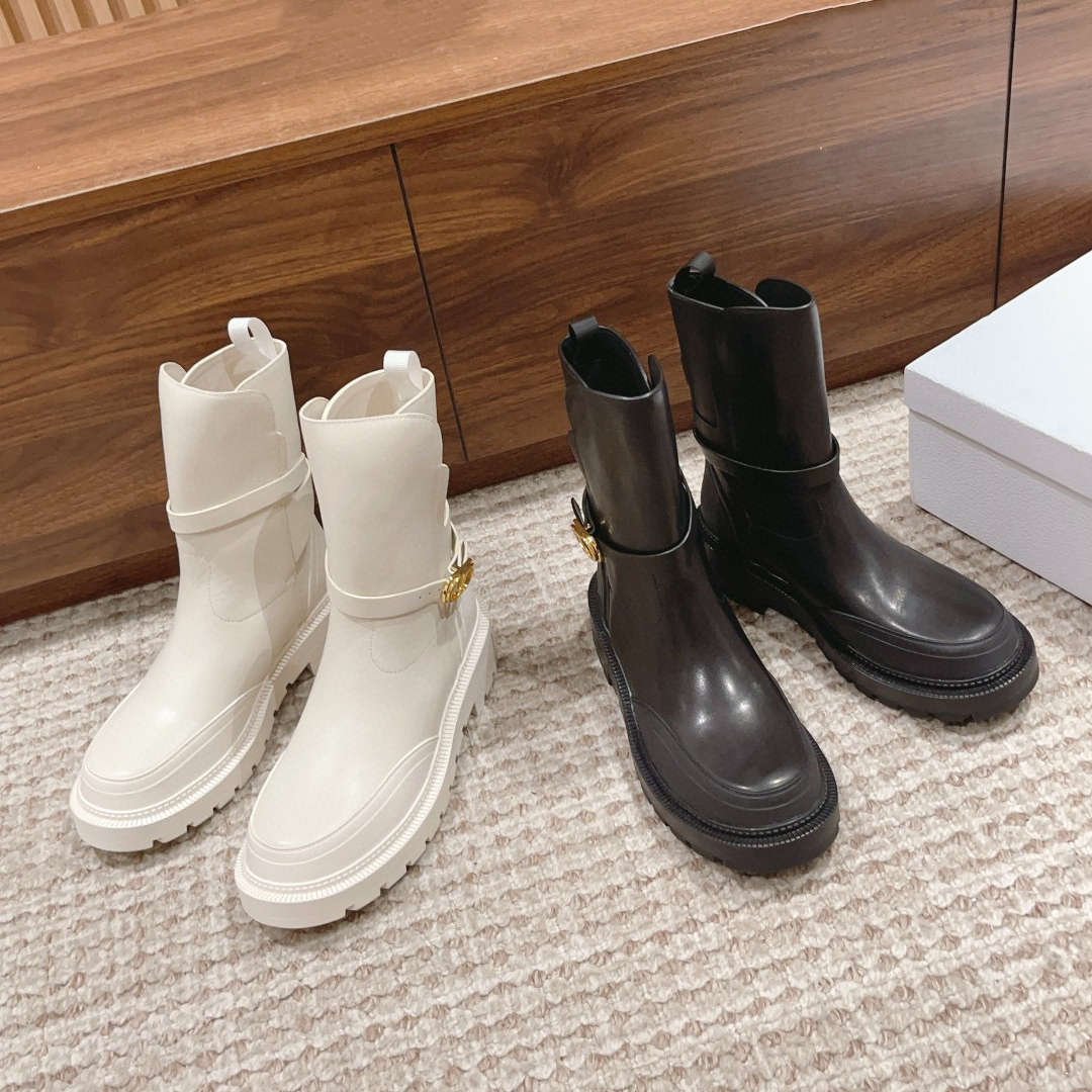 NIGO Dior Women's Autumn and Winter Solid Color Comfortable Simple Cow Leather Short Boots Shoes #nigo73183