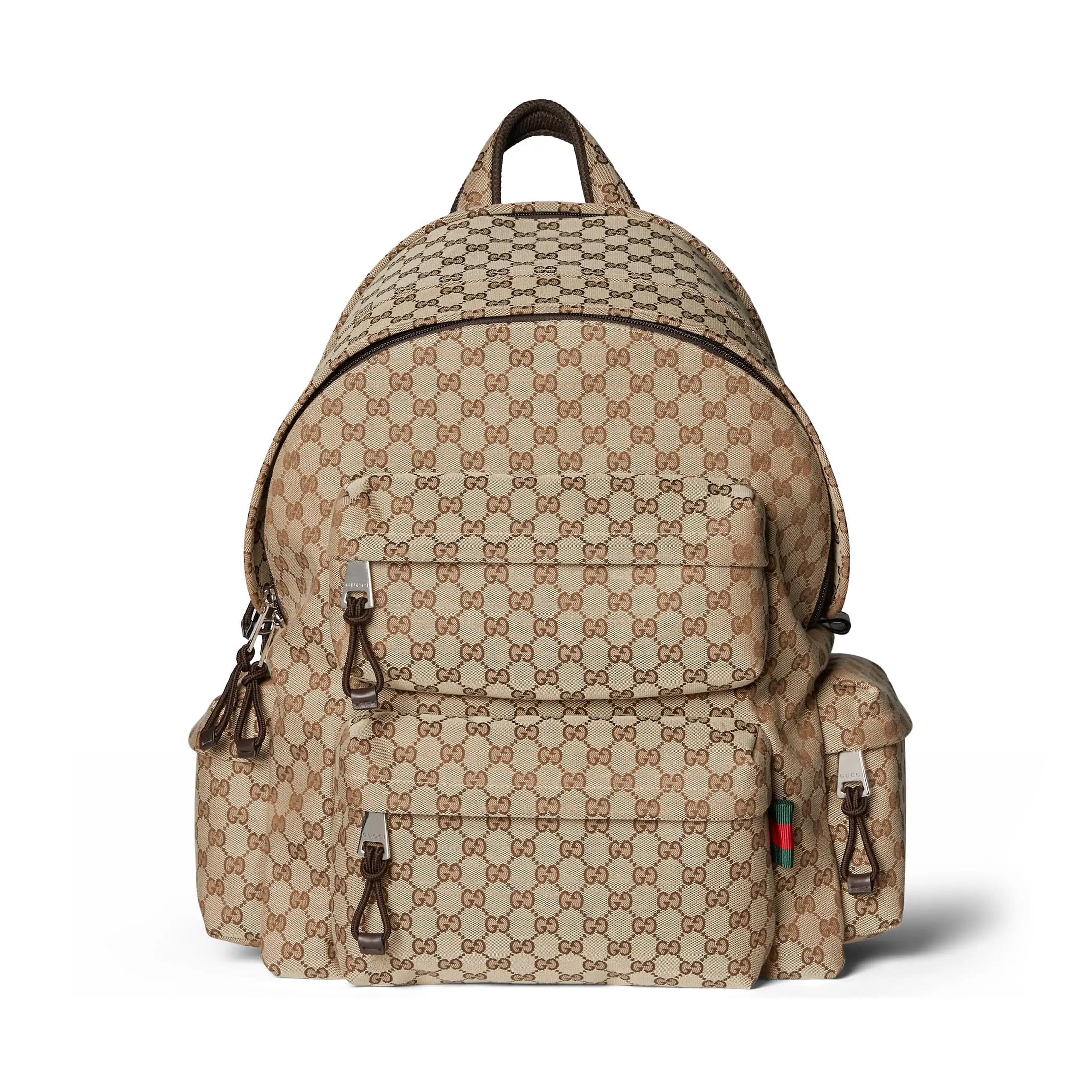 NIGO Gucci Men's Embossed Logo Adjustable Shoulder Strap Zipper Closure Canvas Shoulder Bag Backpack Bags #nigo73195