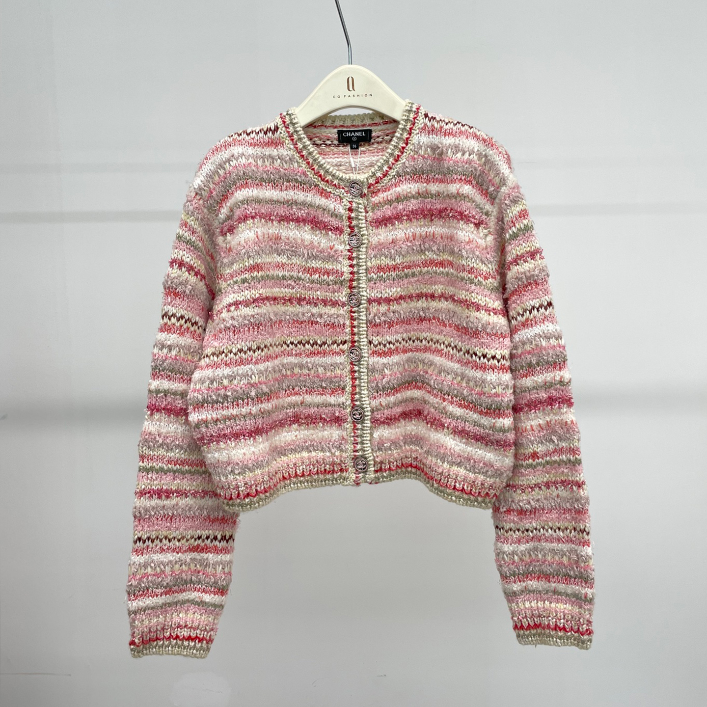 NIGO Chanel Women's Spring, Autumn and Winter Striped Round Collar Color Blocking Single Breasted Long Sleeve Wool and Cotton Jacket Casual Sleeveless Vests Ngvp #nigo9318