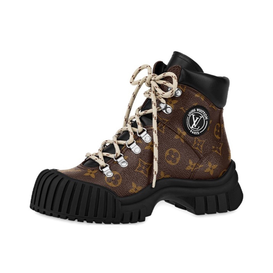 NIGO Louis Vuitton Men's Autumn and Winter Solid Color Lace Up Casual Mid Calf Boots Shoes #nigo73211