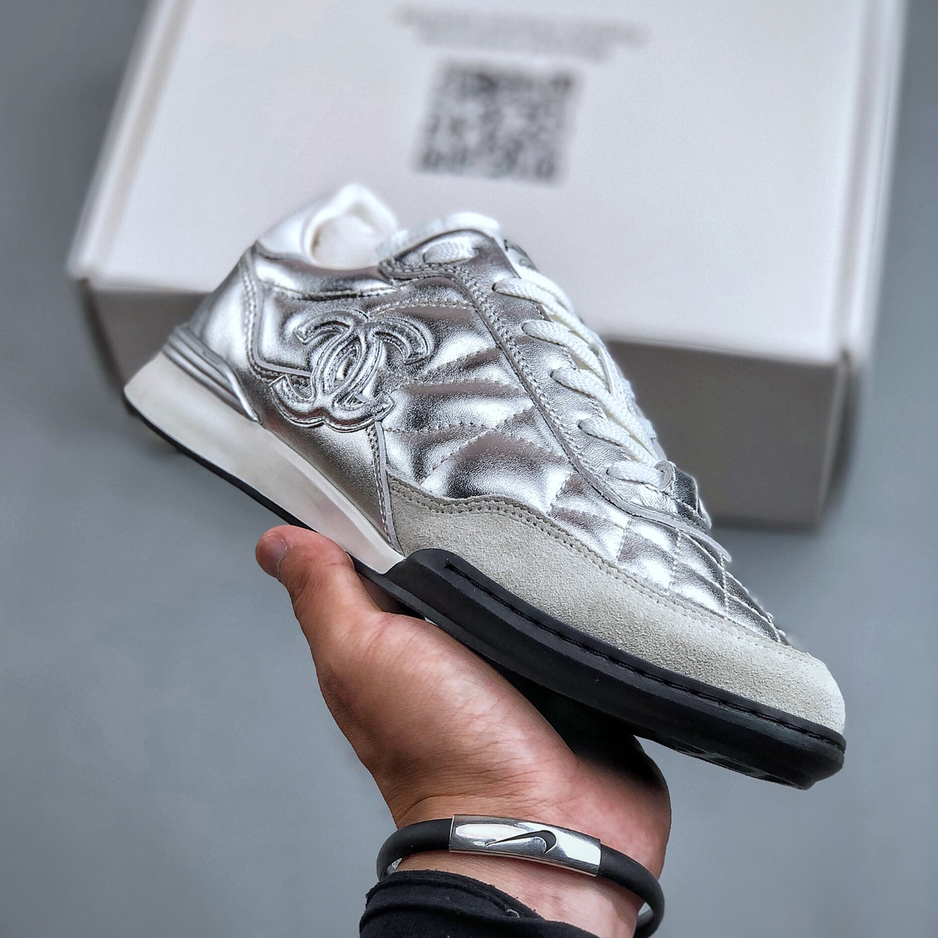 NIGO Chanel Women's Solid Color Flat Round Toe Lace Up Low Top Casual Sneakers Shoes #nigo73216