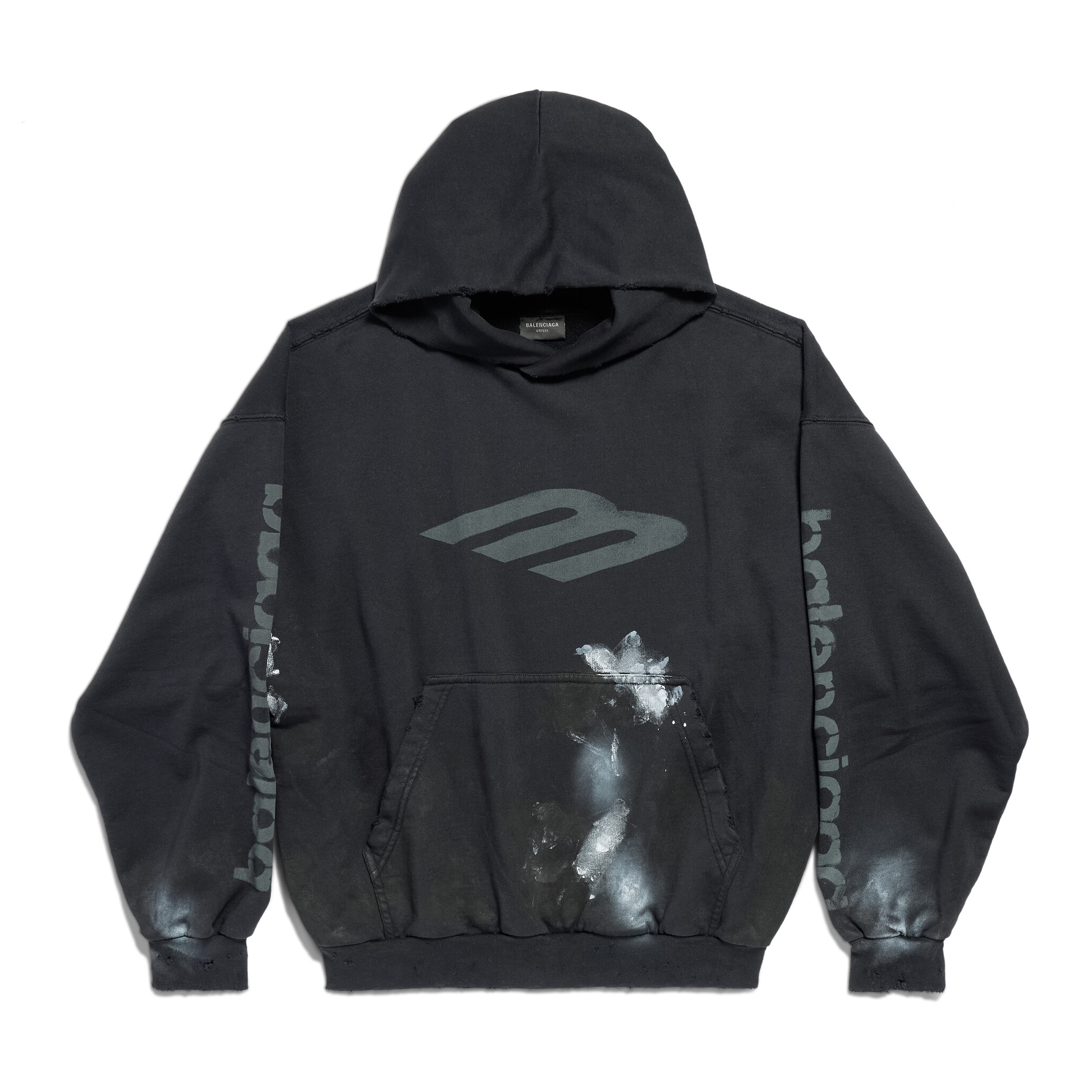 NIGO Balenciaga Men's Spring and Autumn Black Letter Printed Hooded Pullover Long Sleeve Sweatshirt #nigo73213