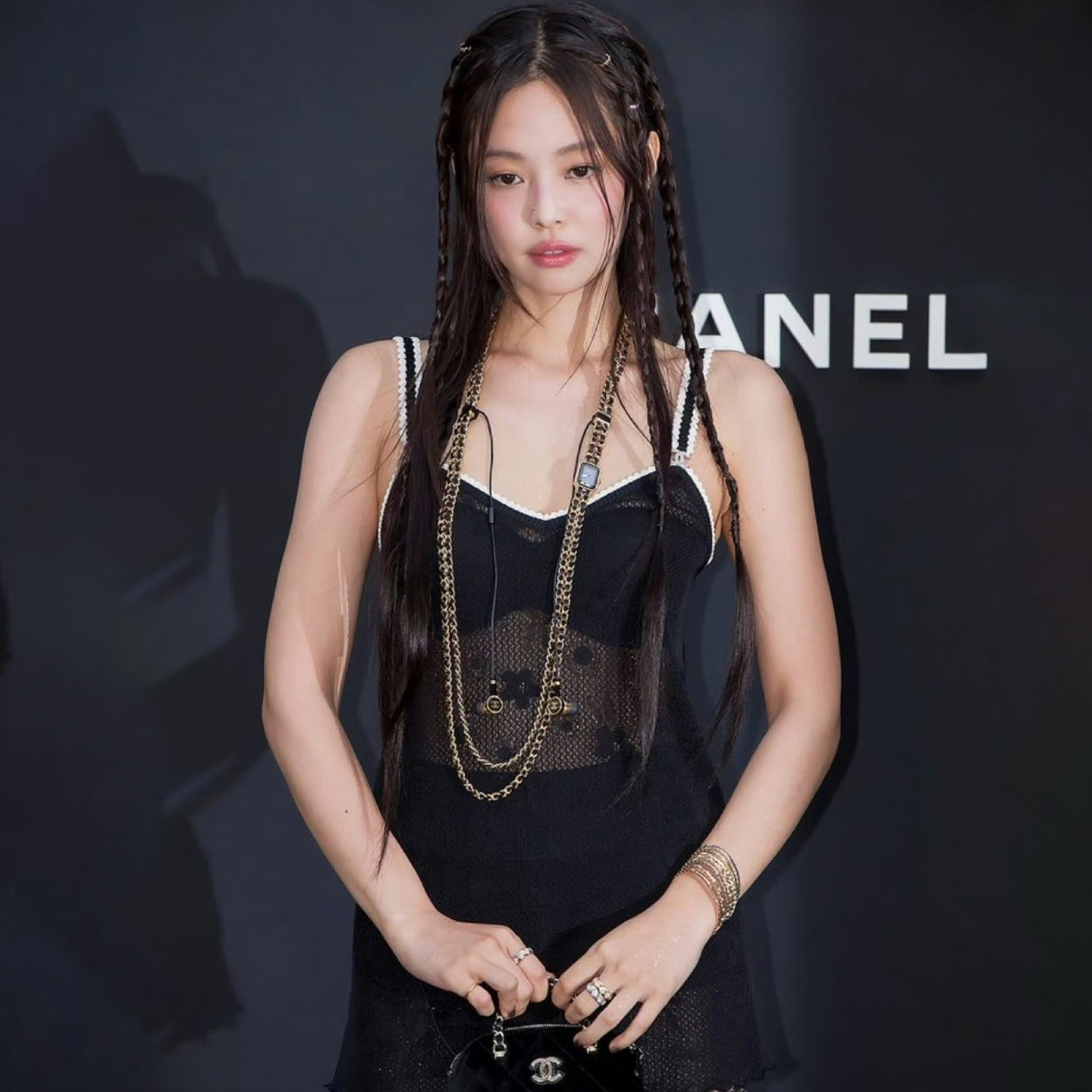 NIGO Chanel Women's Summer Floral Hollow Out Black Sleeveless Sexy Camisole Vest Ngvp #nigo9319