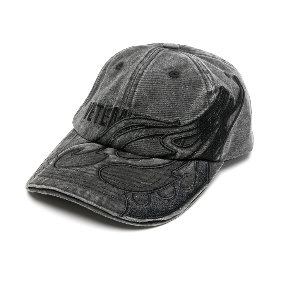 NIGO Vetements Men's Women's Spring And Autumn Flame Logo Pattern Cotton Baseball Cap Casual Gray Duck Tongue Hat Ngvp #nigo9323