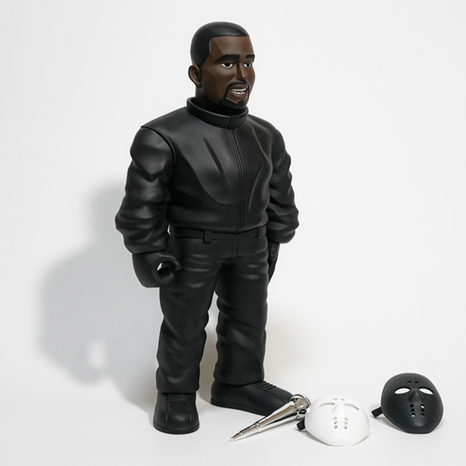 NIGO kanye west Fashion Kanye Play Character Hand Puppet With Two Masks Silver Microphone Creative Desktop Ornaments Jewelry Ngvp #nigo9327