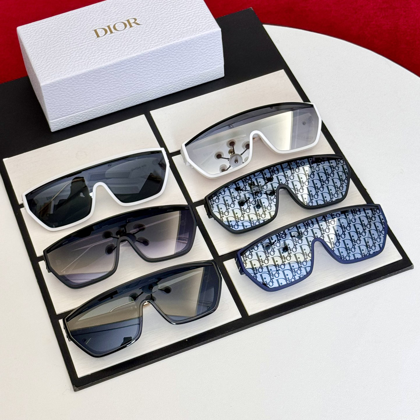 NIGO Dior Club M7u Sunglasses Women's Summer Solid Color Logo Square Casual Glasses #nigo73218