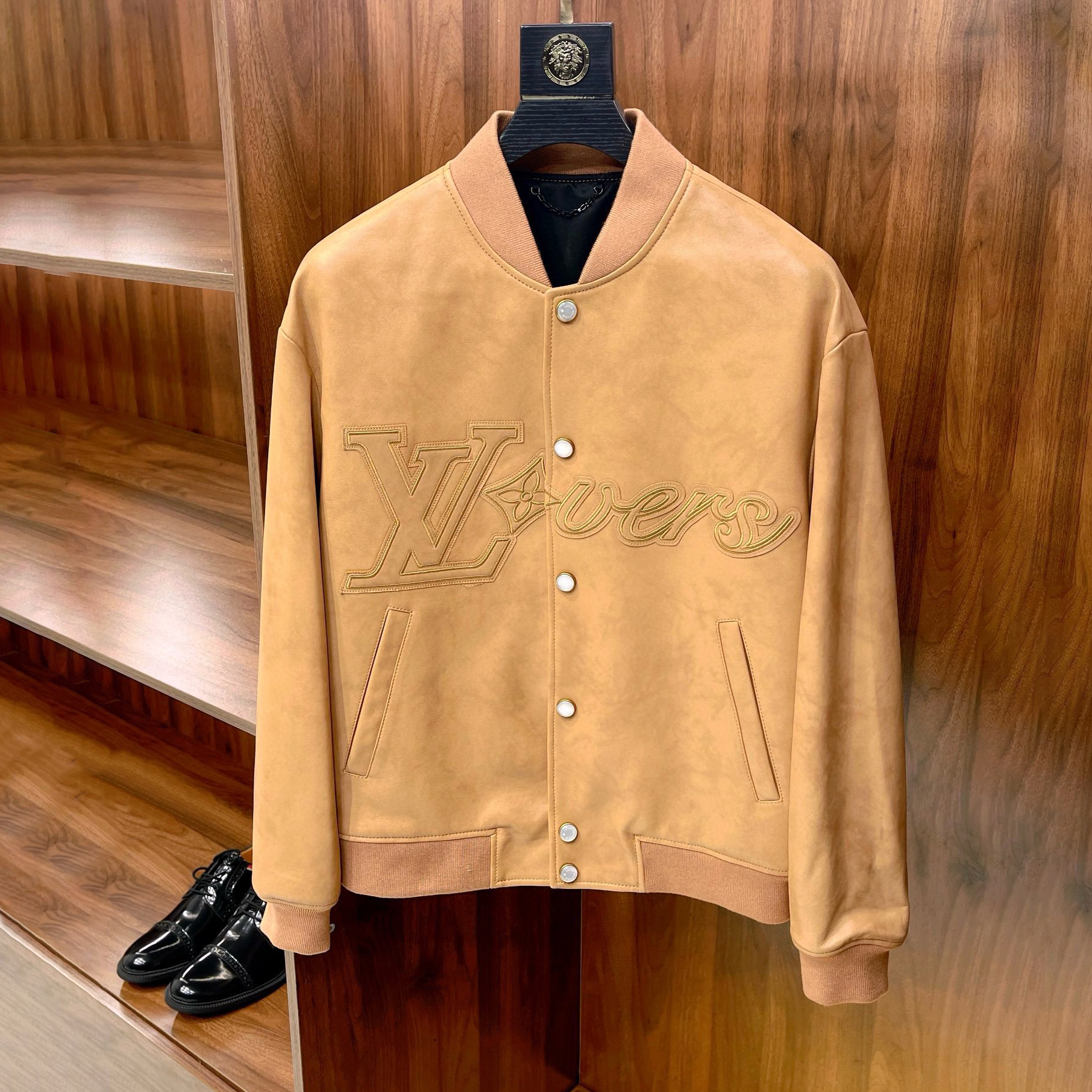 NIGO Louis Vuitton Men's Spring And Autumn Solid Color Logo Jacquard Single Breasted Casual Long Sleeved Jacket #nigo73228