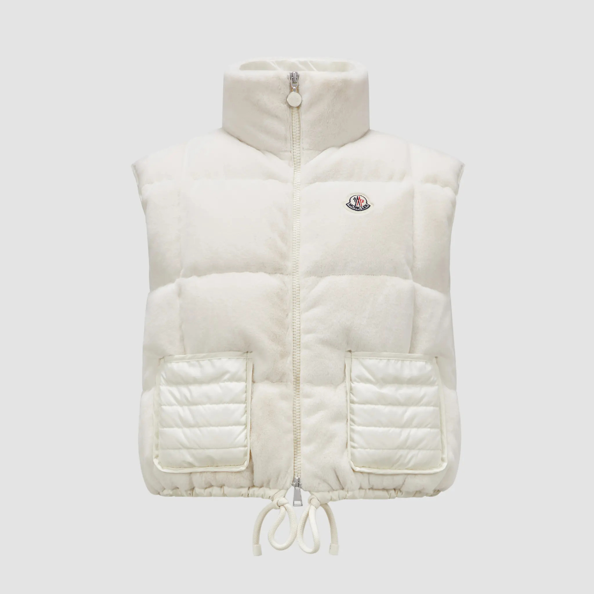 NIGO Moncler Women's Autumn and Winter Solid Color Embroidery Logo Zipper Drawstring Hem Puffer Down Vest Jacket #nigo73235