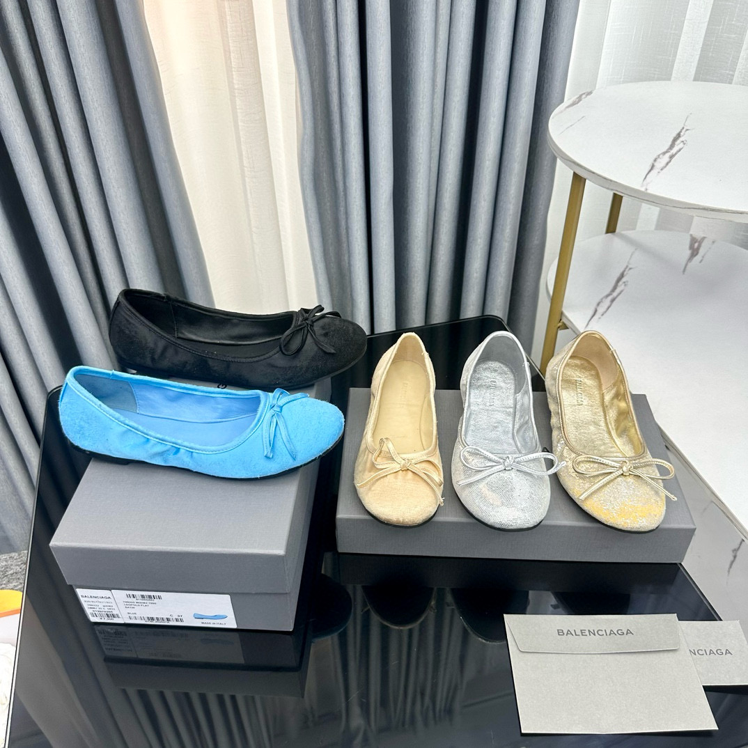 NIGO Balenciaga Women's Summer Solid Color Aged Ballet Flat Shoes #nigo73234