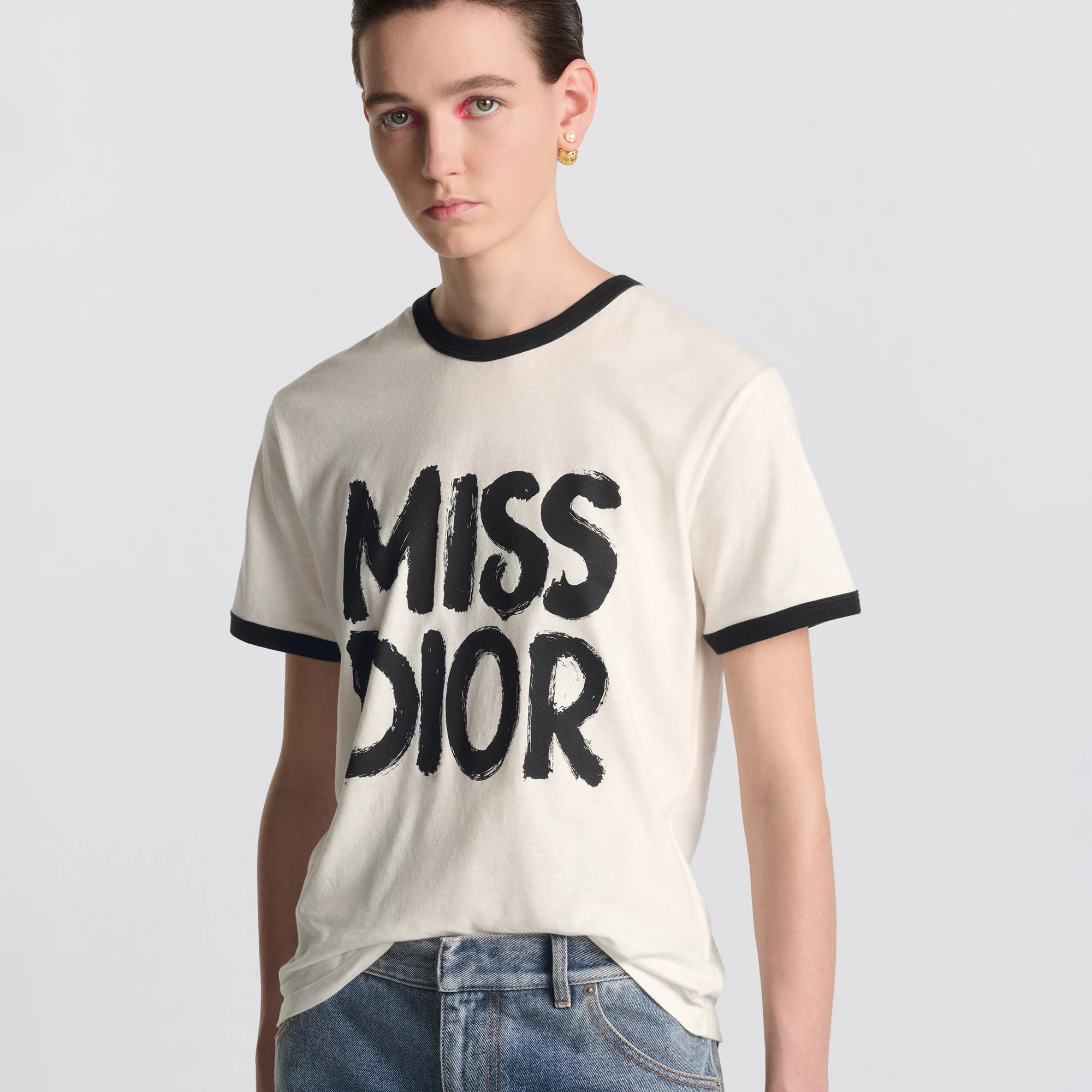 NIGO Dior Women's Summer Solid Color Logo Letter Printed Round Neck Short Sleeve T-Shirt #nigo73248