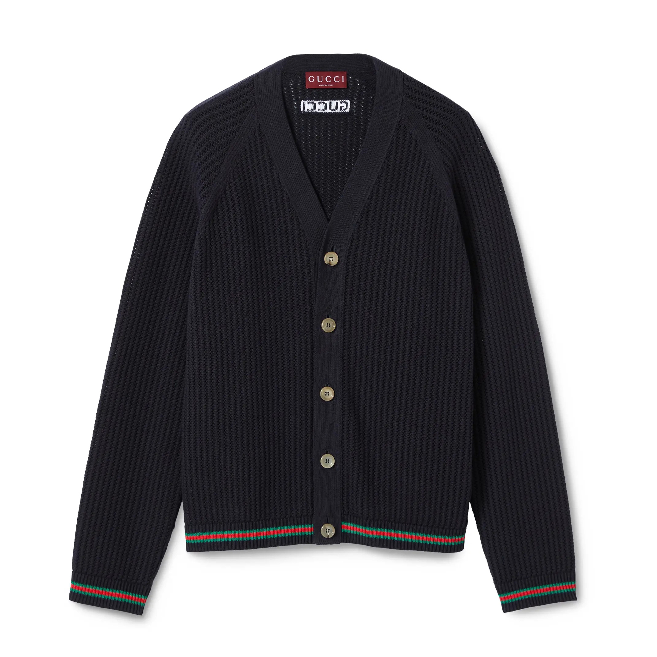 NIGO Gucci Men's Spring And Fall Striped Printed Single Breasted Casual Long Sleeved Knit Jacket #nigo73246