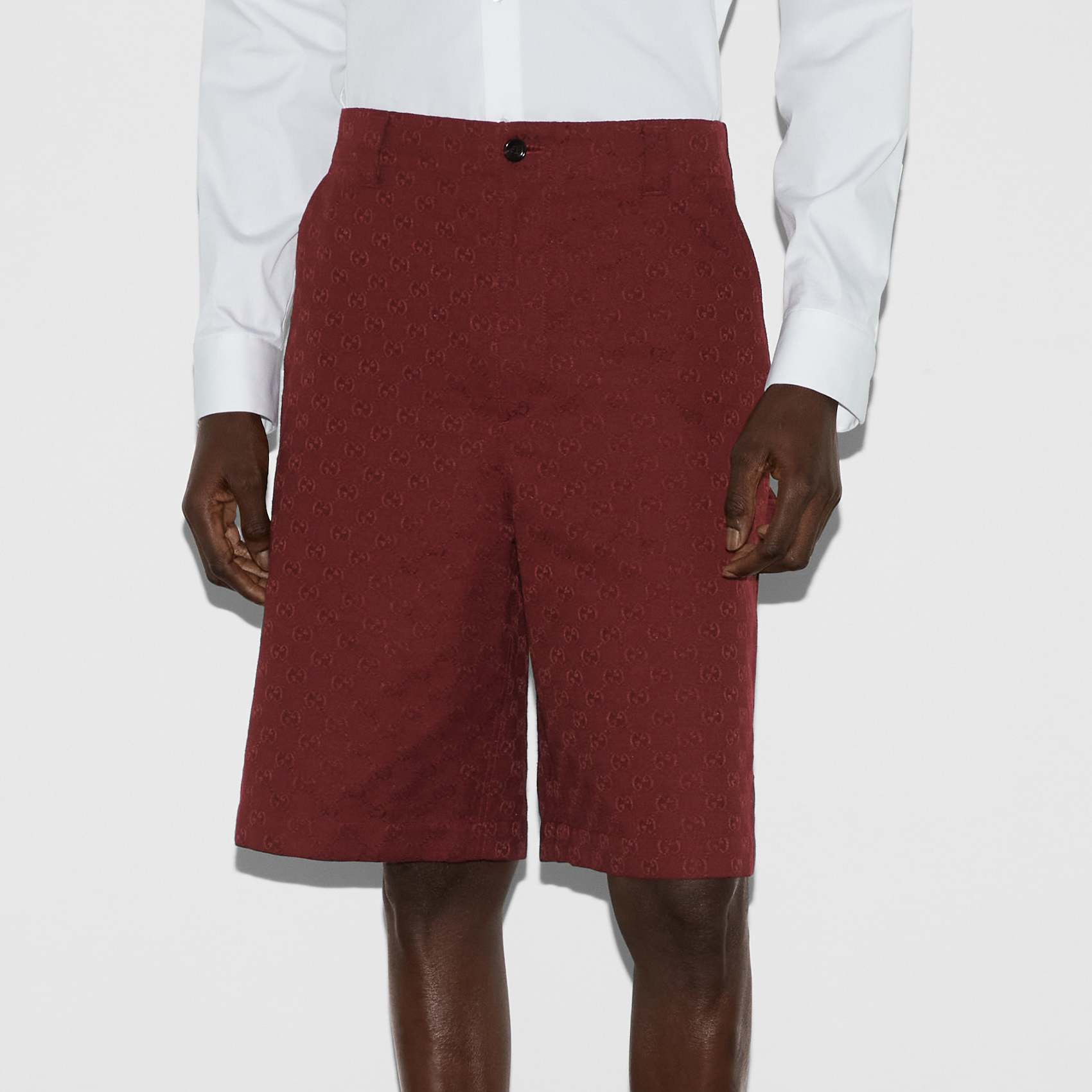 NIGO Gucci Men's Summer Solid Color Canvas Letter Print Zipper Casual Shorts #nigo73245