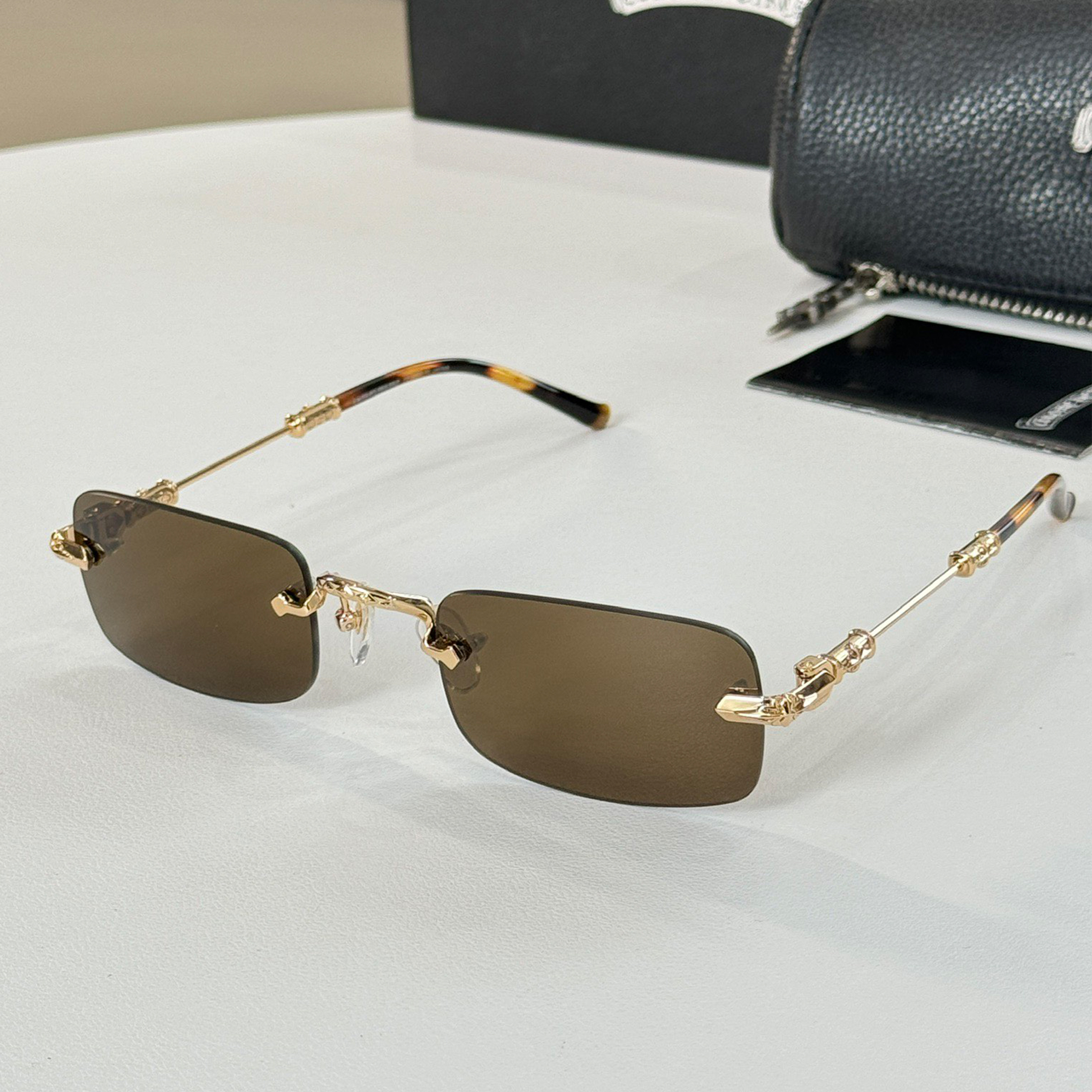 NIGO Chrome Hearts Men's Women's Square Rimless Sunglasses Fashion Casual Temperament Eyewear #nigo71654