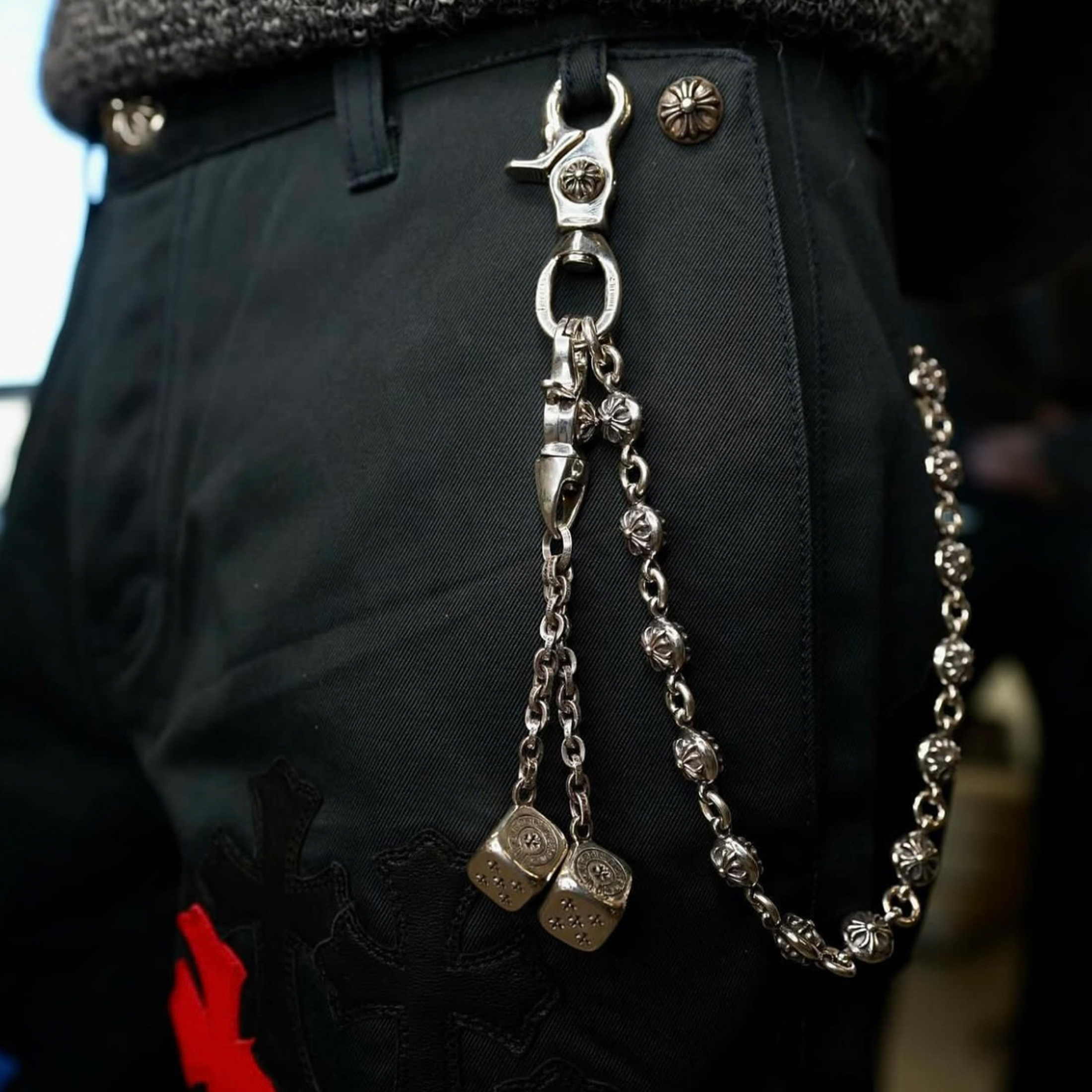 NIGO Chrome Hearts Vintage Men Women 925 Silver Keychain Chain Dice High Street Hip Hop Pendant Accessories #nigo71653