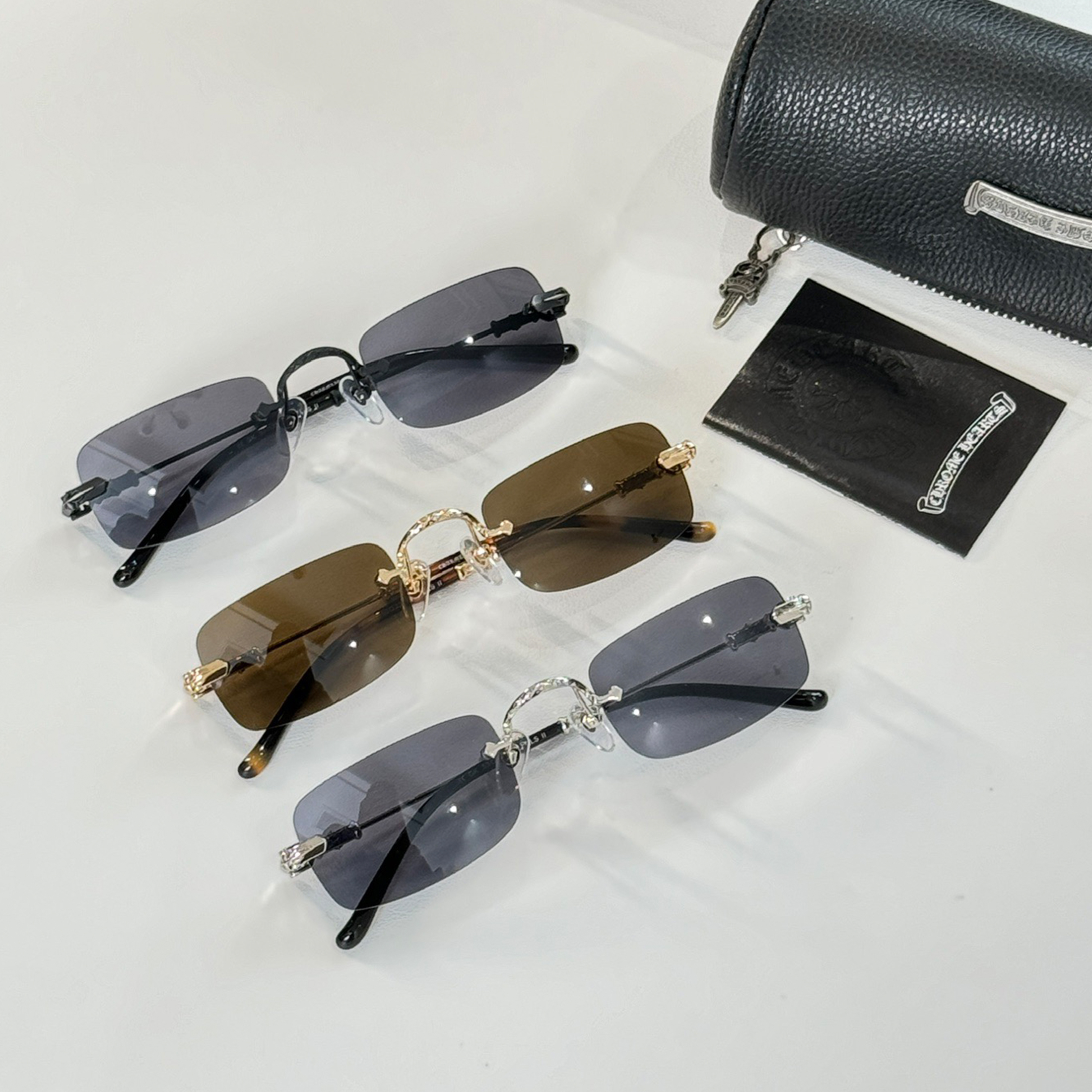 NIGO Chrome Hearts Men's Women's Square Rimless Sunglasses Fashion Casual Temperament Eyewear #nigo71654