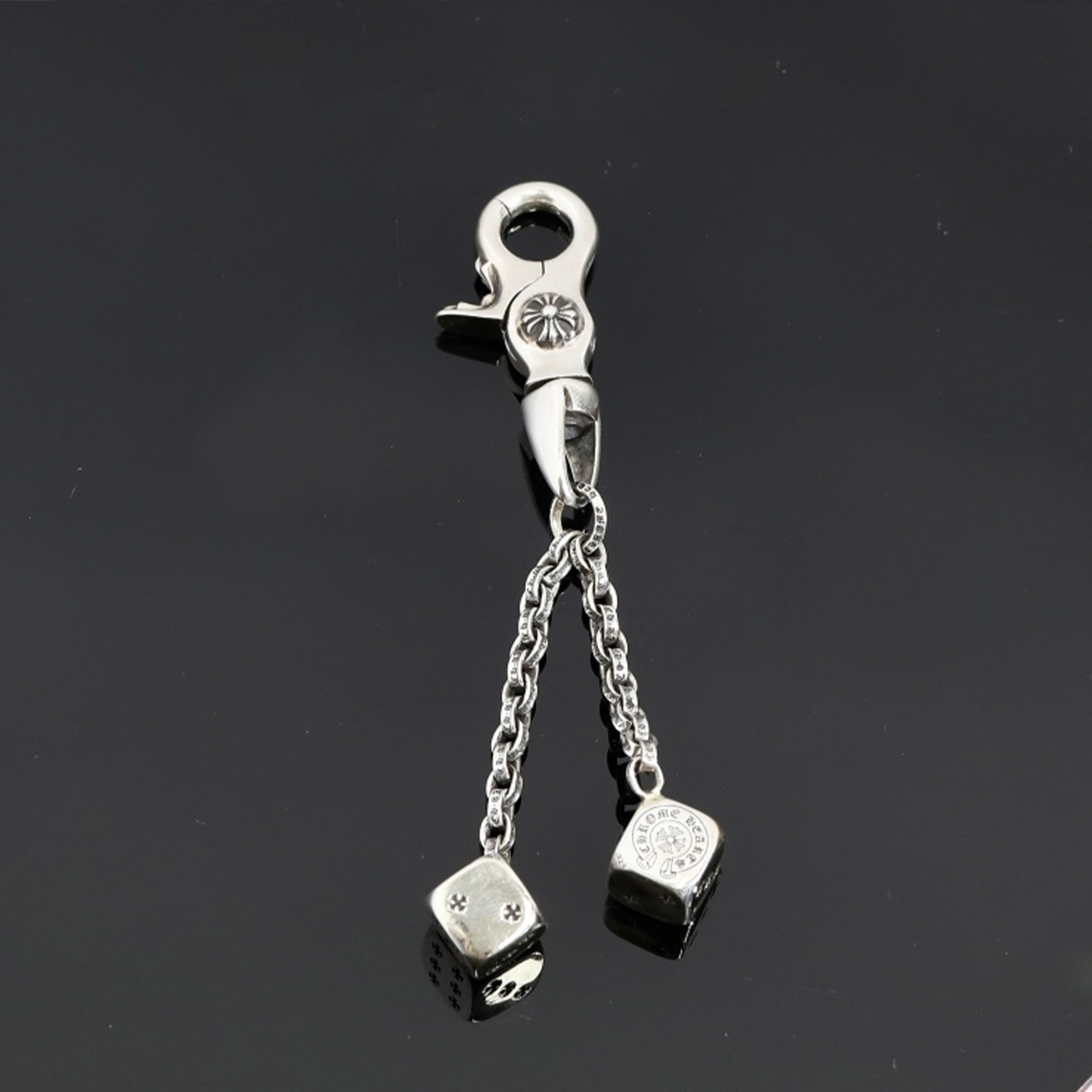 NIGO Chrome Hearts Vintage Men Women 925 Silver Keychain Chain Dice High Street Hip Hop Pendant Accessories #nigo71653
