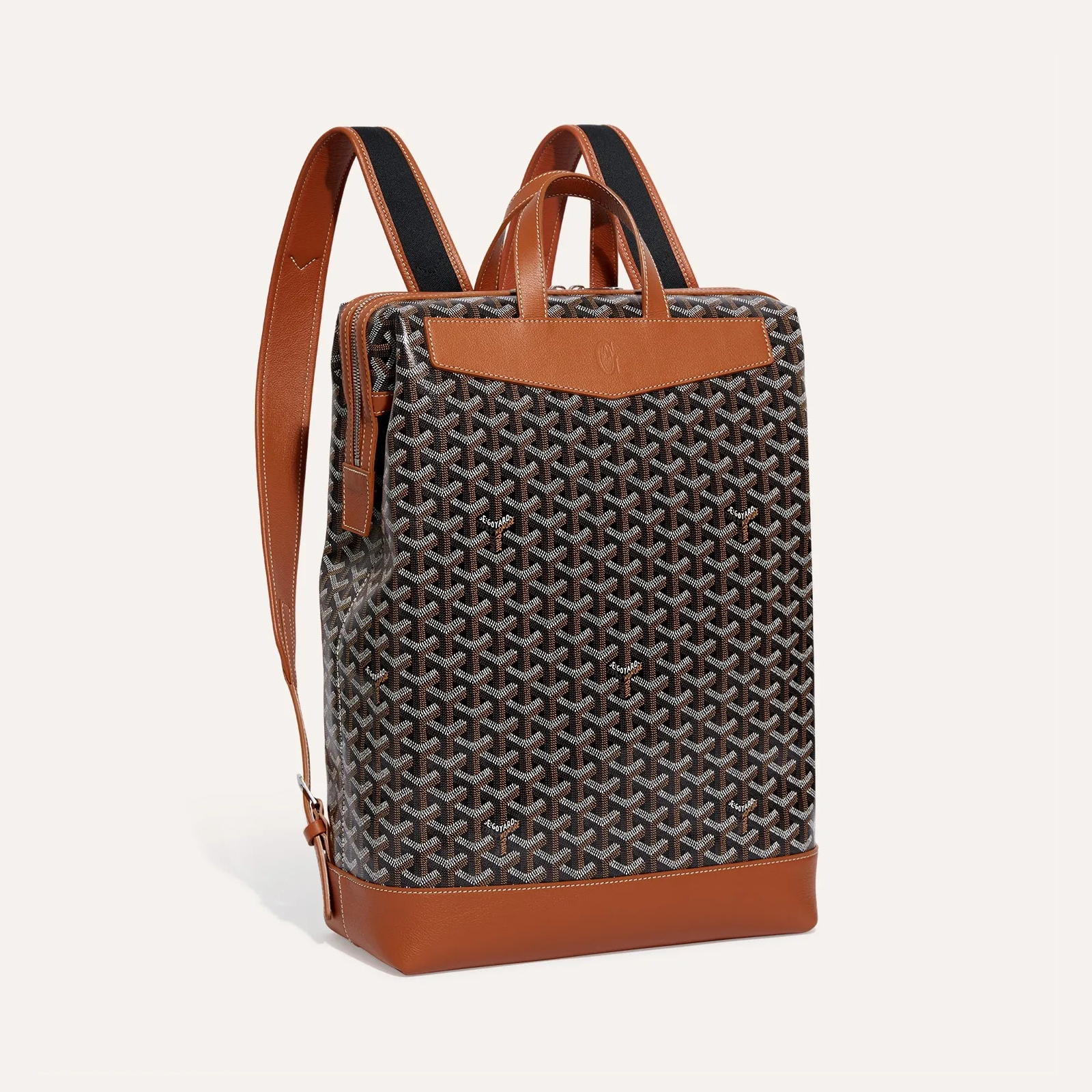 NIGO Goyard Men's And Women's Old Flower Full Print Zipper Closure Strap Canvas Leather Backpack Shoulder Bag Bags #nigo73251