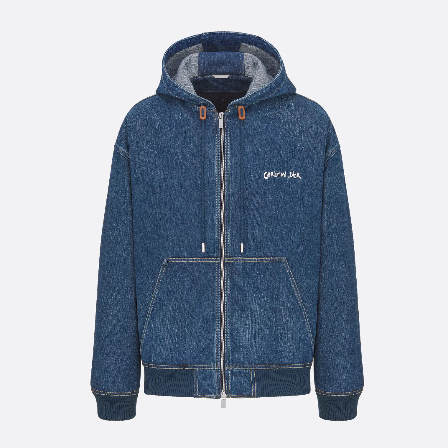 NIGO Dior Men's Spring And Fall Navy Blue Letter Print Zipper Hooded Long Sleeve Jacket #nigo73271