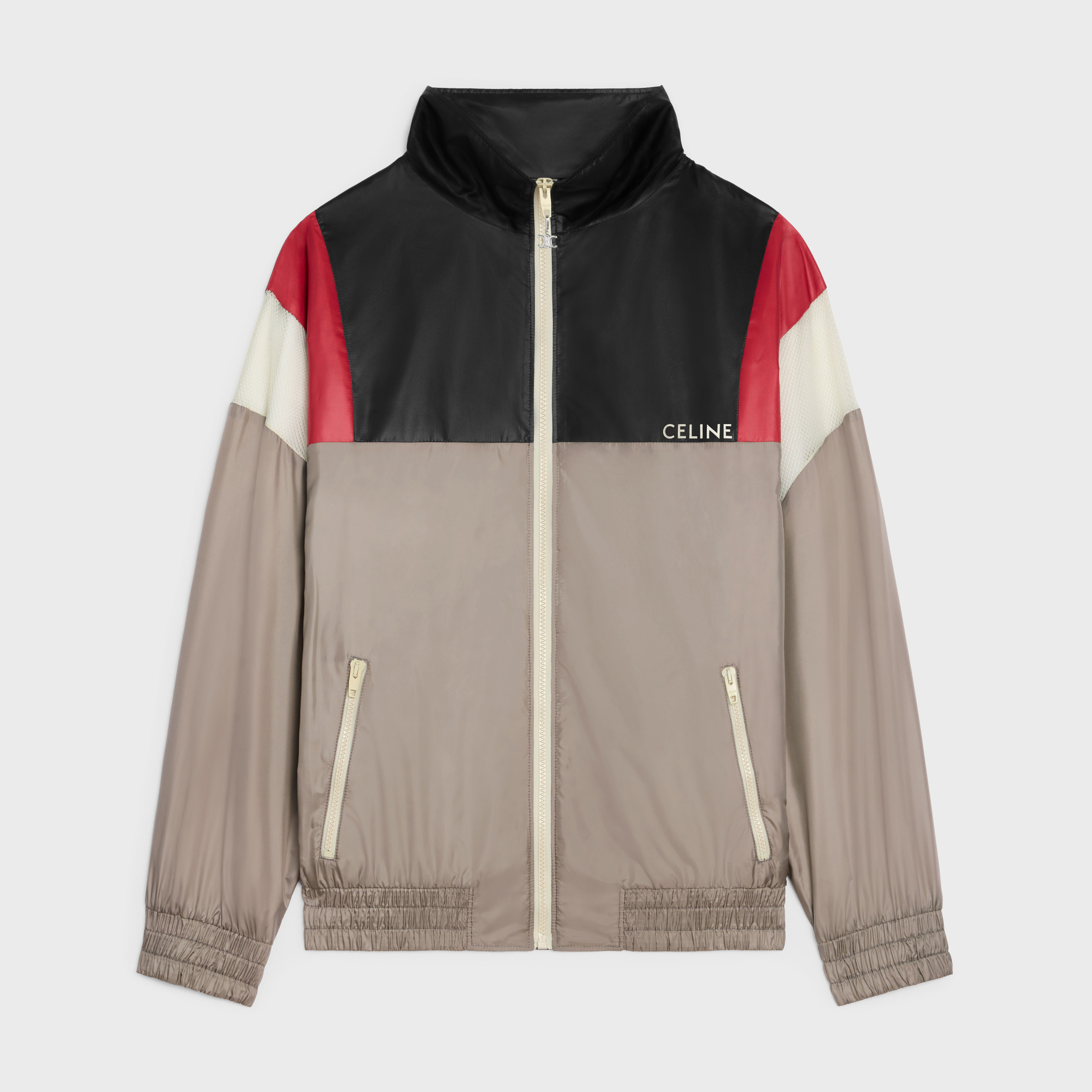 NIGO Celine Men's Spring and Autumn Color Blocking Letter Logo Embroidery Loose High Collar Zipper Long Sleeve Jacket #nigo73272