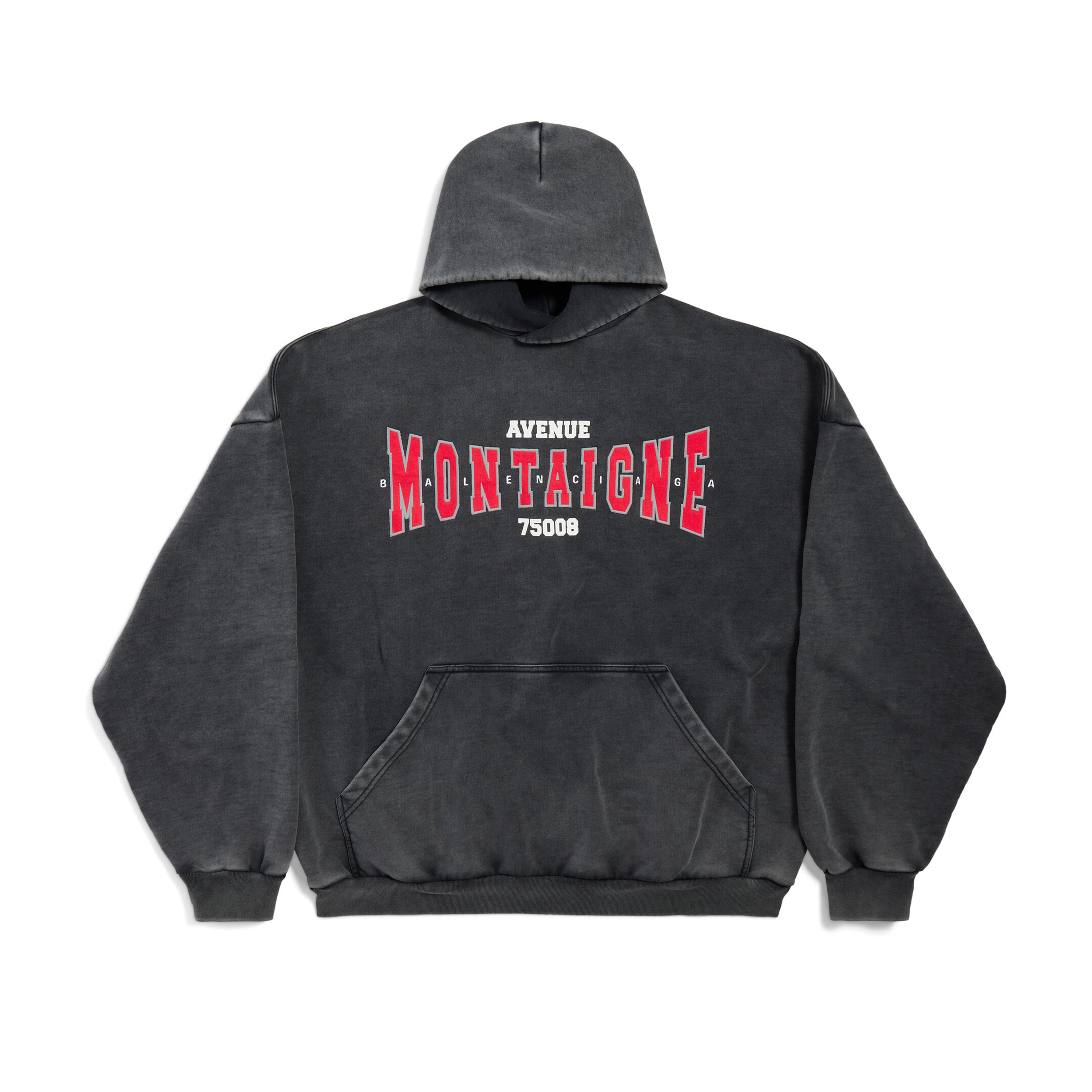 NIGO Balenciaga Men Women Spring Autumn High Street Letter Print Black Cotton Faded Loose Long Sleeve Hooded Sweatshirt Ngvp #nigo9345