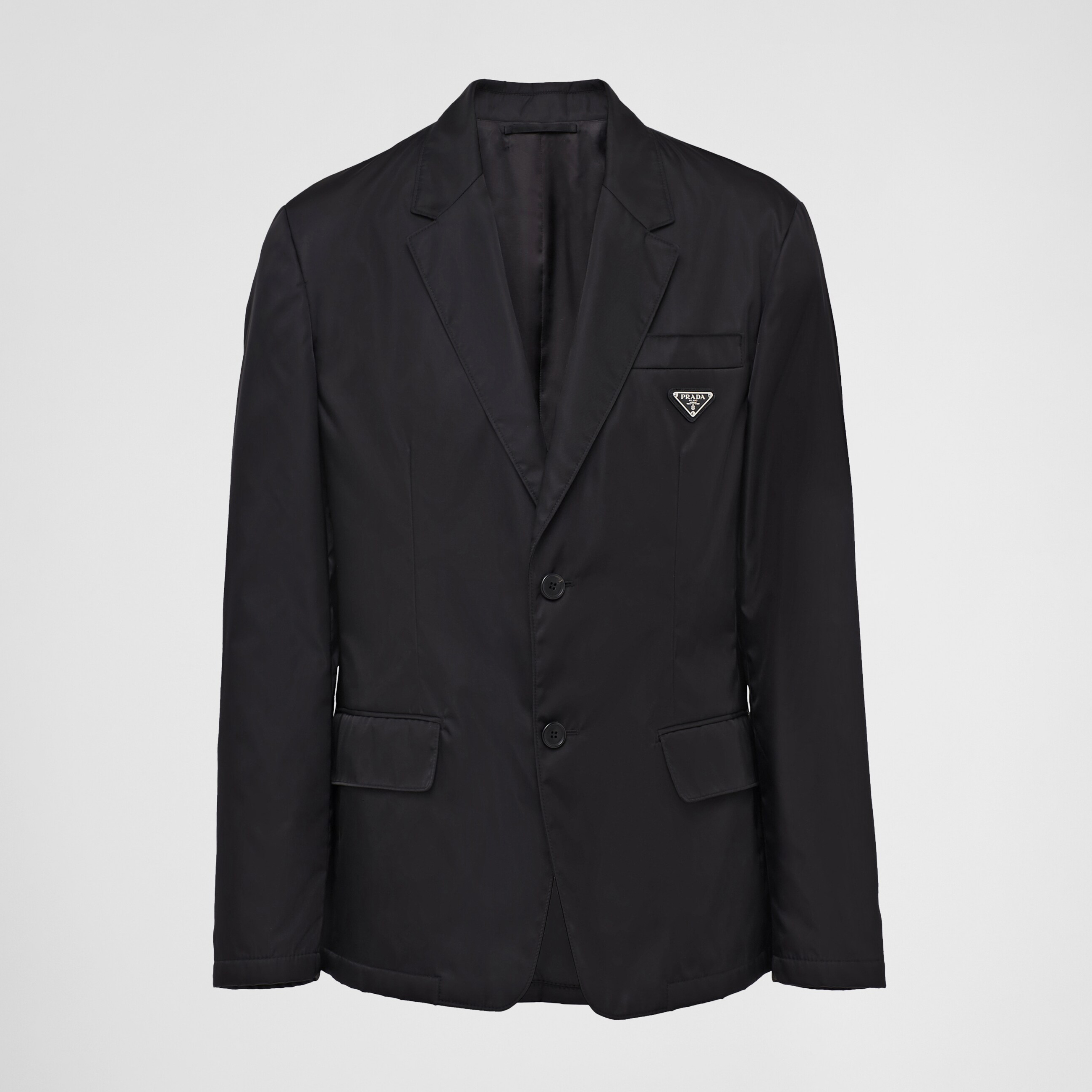 NIGO Prada Men's Spring/Summer Black Single Breasted Recycled Nylon Suit Long Sleeve Blazer Jacket #nigo73279