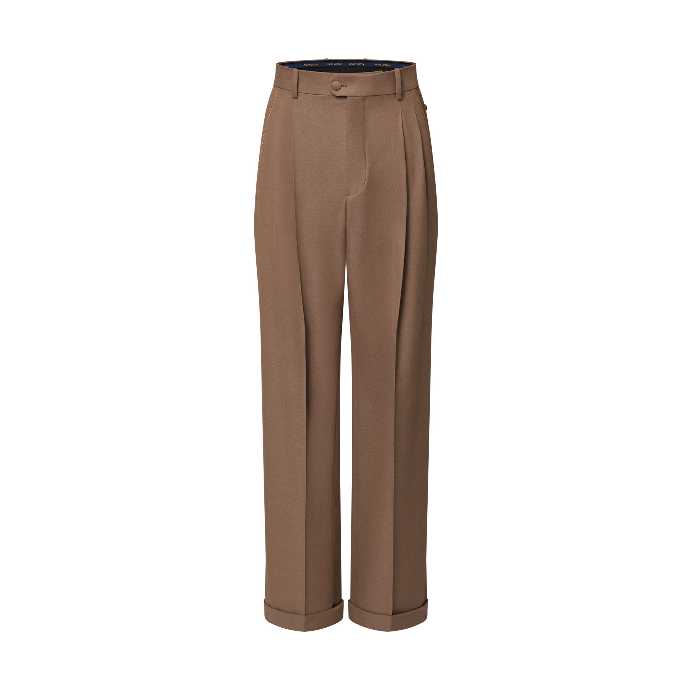 NIGO Louis Vuitton Men's Spring & Autumn Solid Color Button Mid Waist Straight Leg Casual Pants #nigo73274