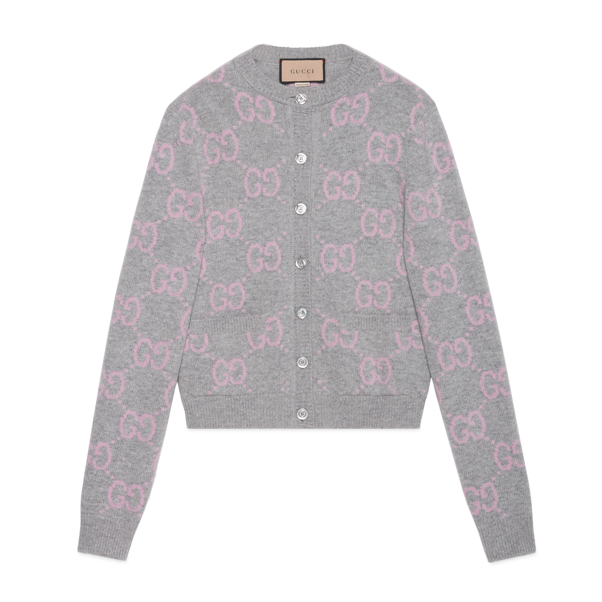 NIGO Gucci Women's Fall And Winter Double G Knit Round Neck Single Breasted Long Sleeved Jacket Sweater #nigo73276