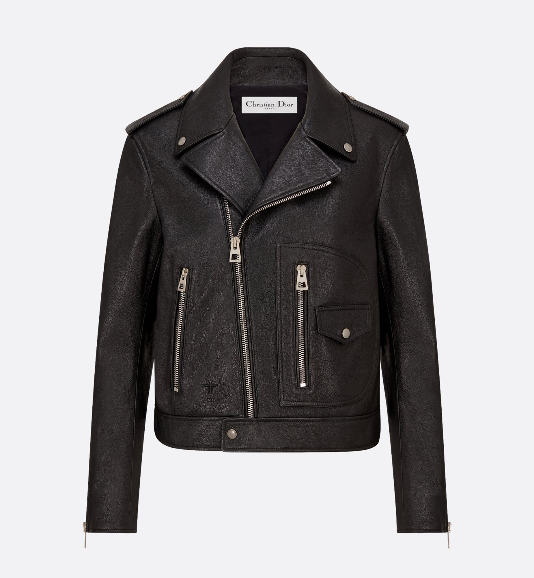 NIGO Dior Women's Autumn And Winter Solid Color Bee Pattern Embroidery Zipper Lapel Fit Long Sleeve Sheepskin Jacket Ngvp #nigo9344