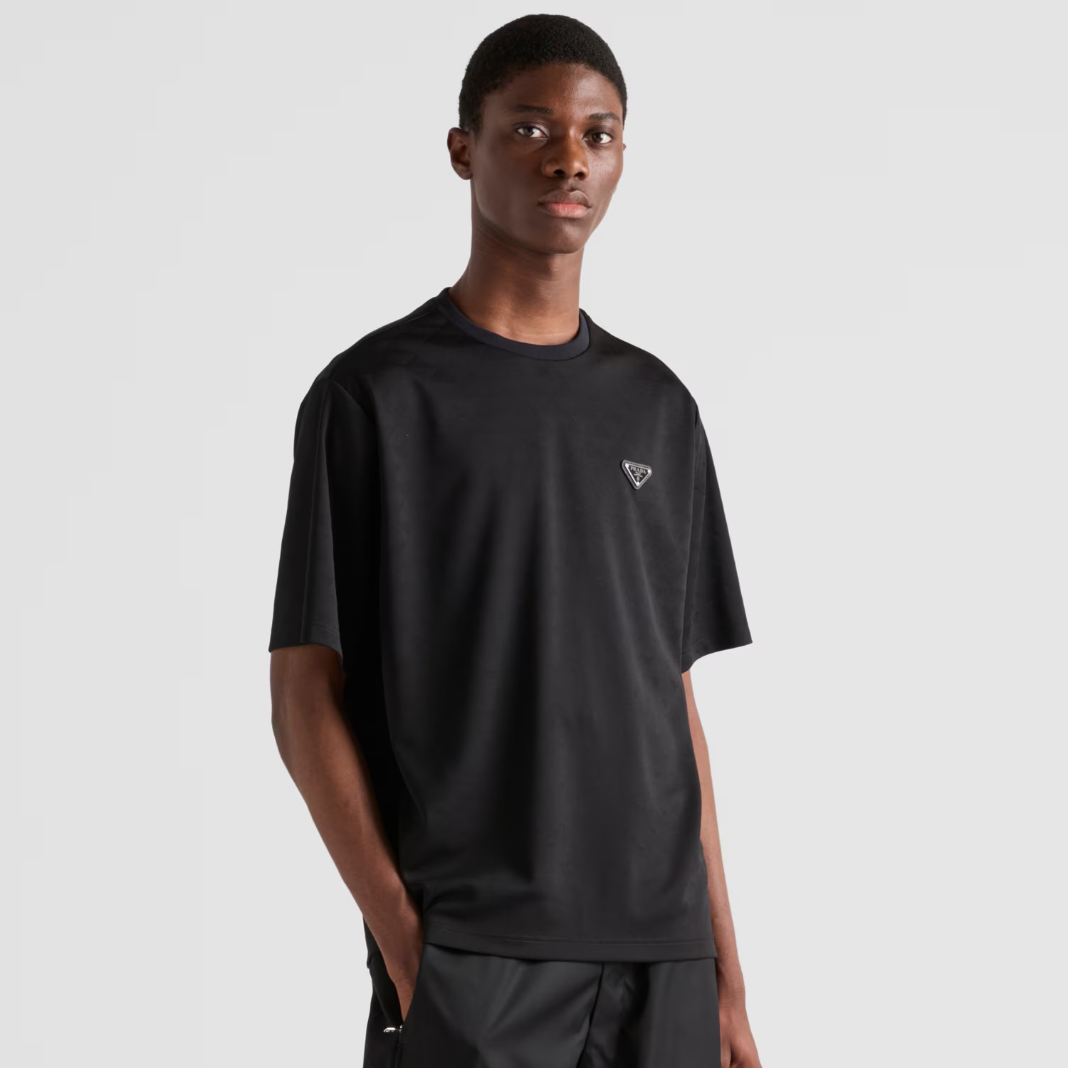 NIGO Prada Men's Spring Black Logo Logo Crew Neck Pullover Short Sleeve T-Shirt #nigo73286