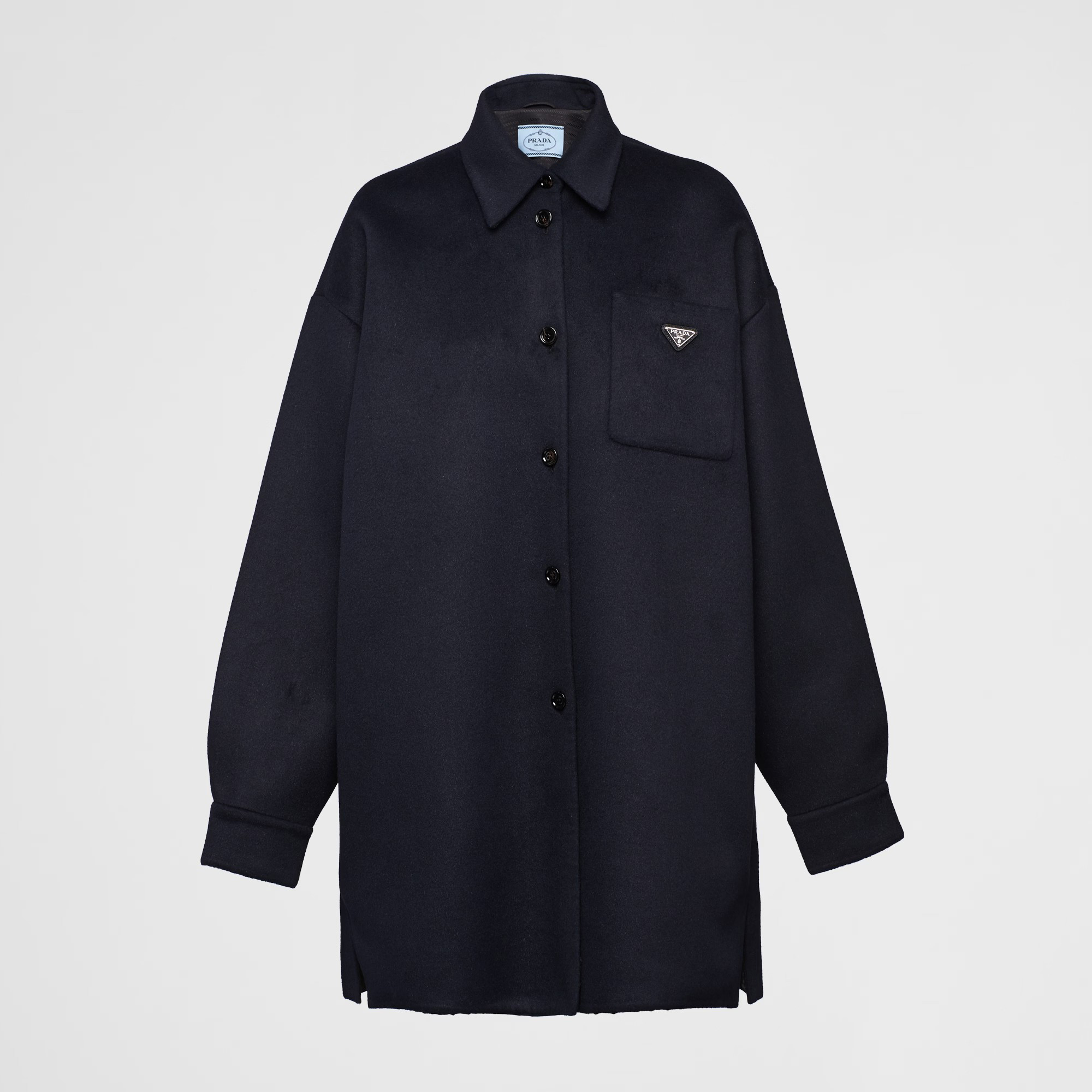 NIGO Prada Women's Autumn and Winter Solid Color Single Breasted Wool Long Coat Long Sleeve Jacket #nigo73287