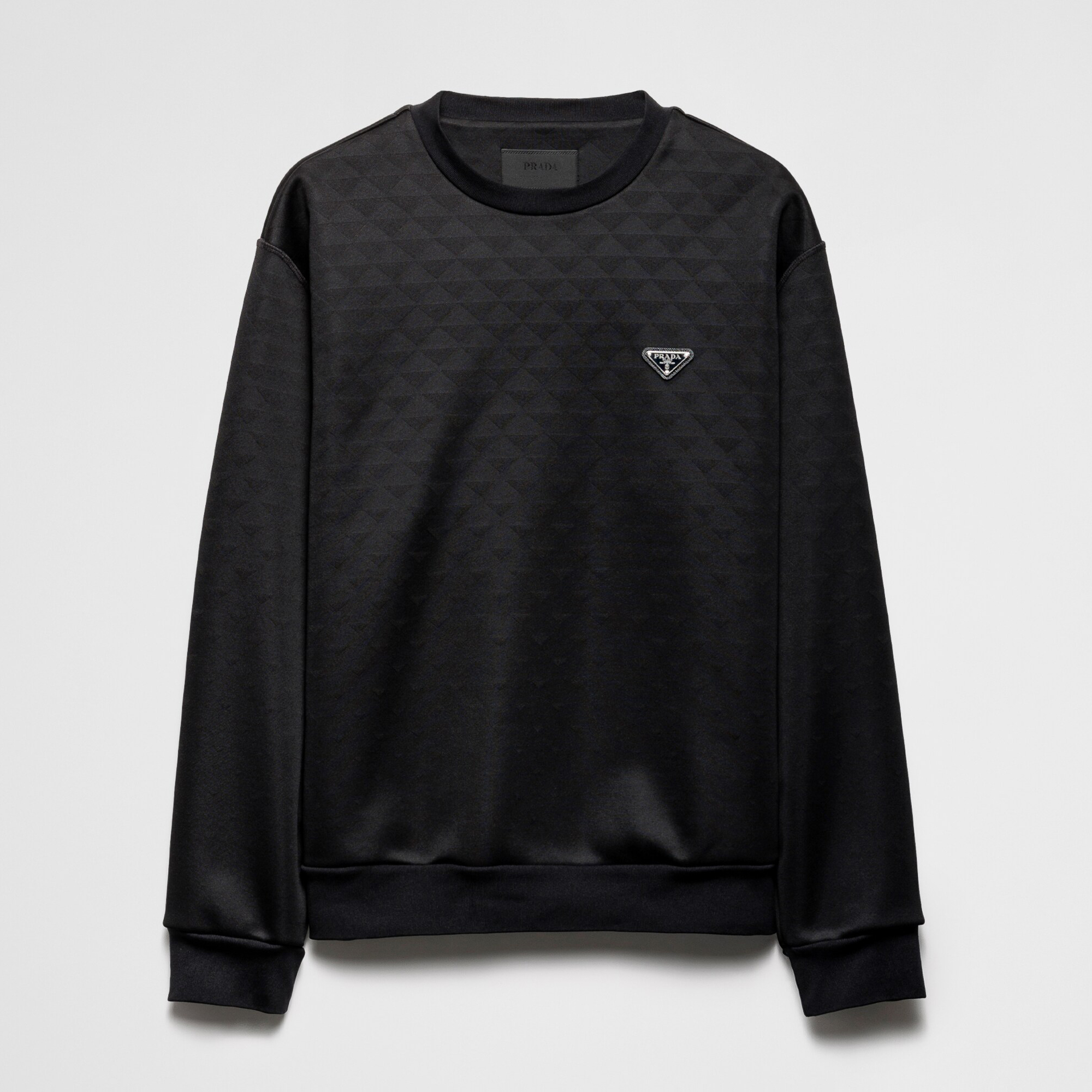 NIGO Prada Men's Spring and Fall Black Logo Logo Round Neck Pullover Long Sleeve Sweatshirt #nigo73285