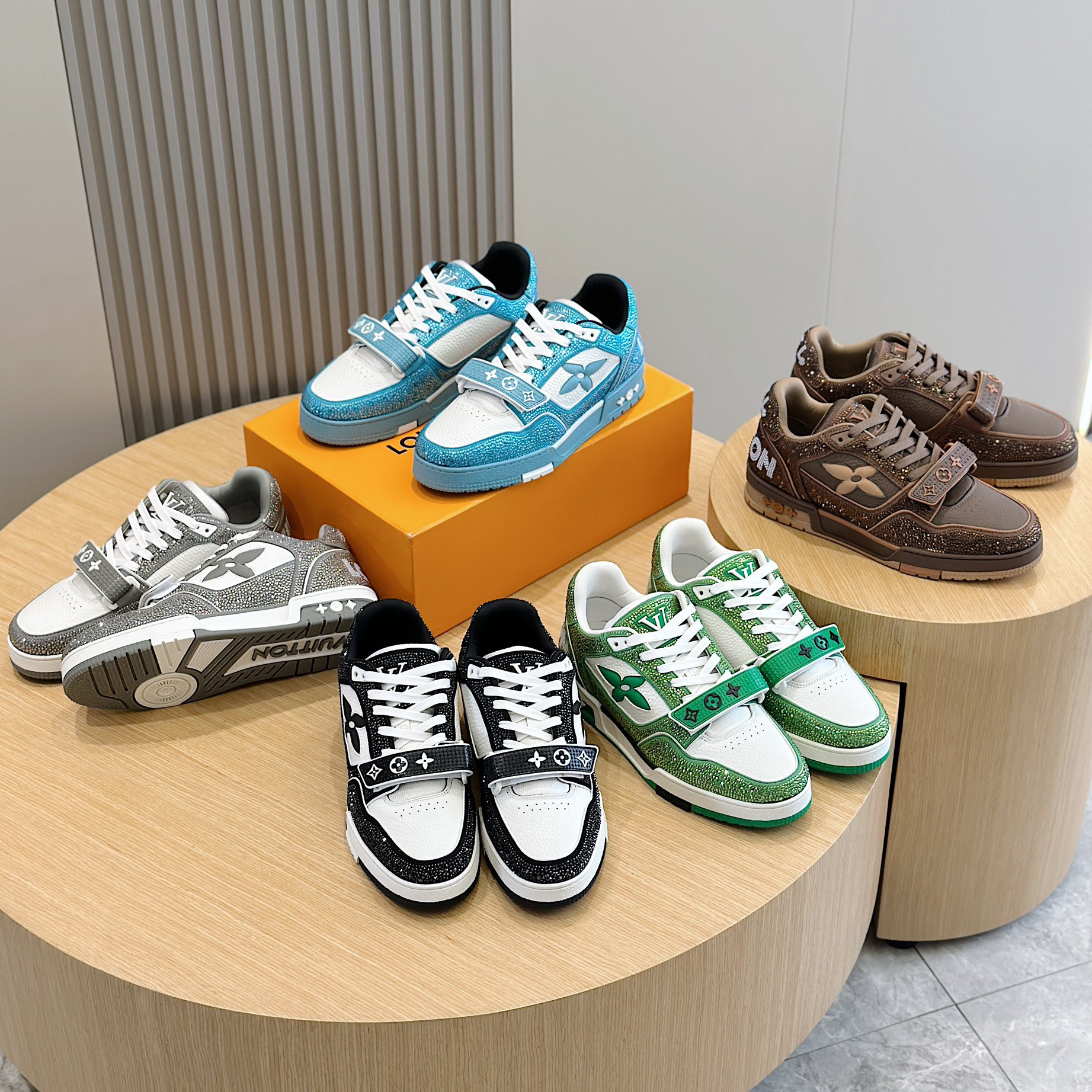 NIGO Louis Vuitton Lv Trainer Sneakers Men's Monogram Colorblocking Fashion Casual Logo Lace-up Shoes #nigo73295