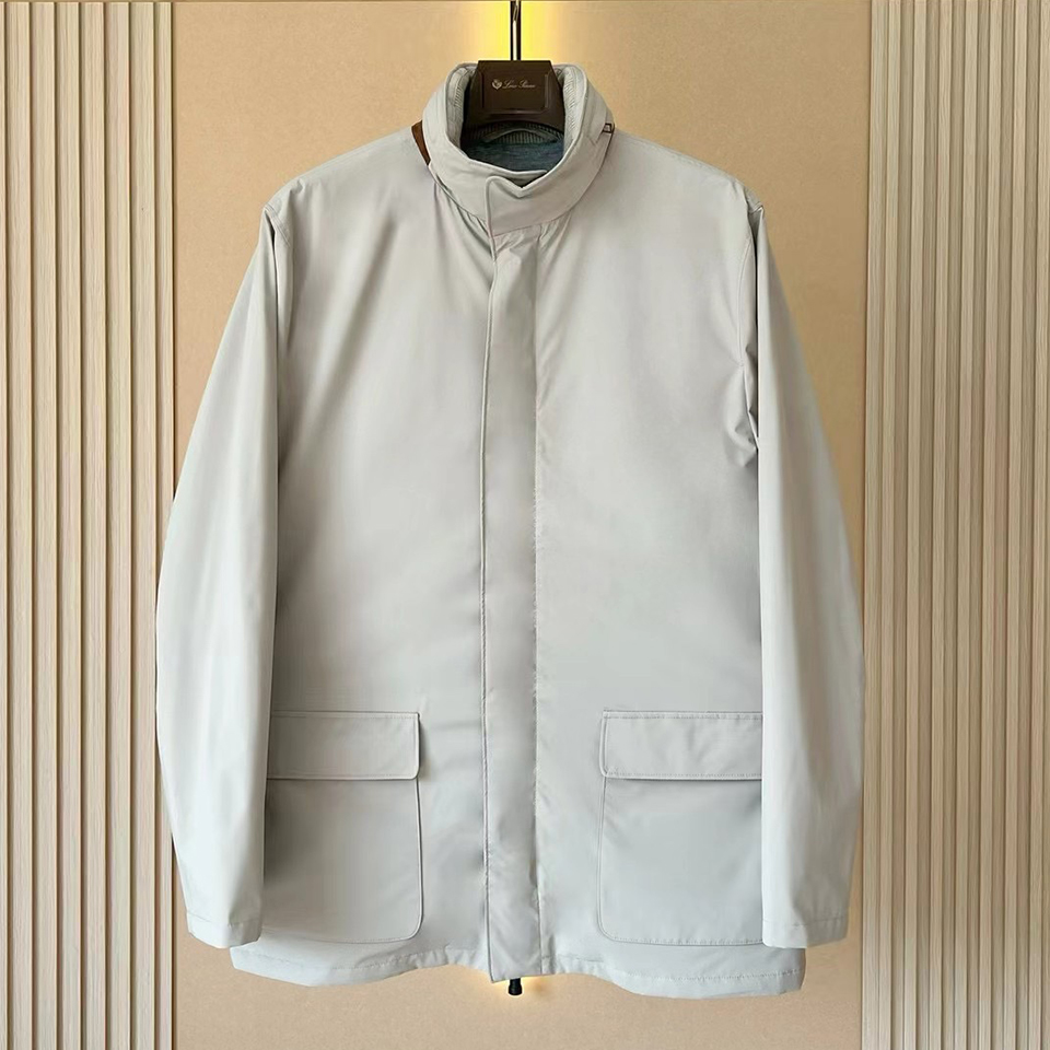 NIGO Loro Piana Men's Spring And Fall Standing Collar Zipper Casual Winter Voyager Wool Long Sleeve Jacket Ngvp #nigo9363