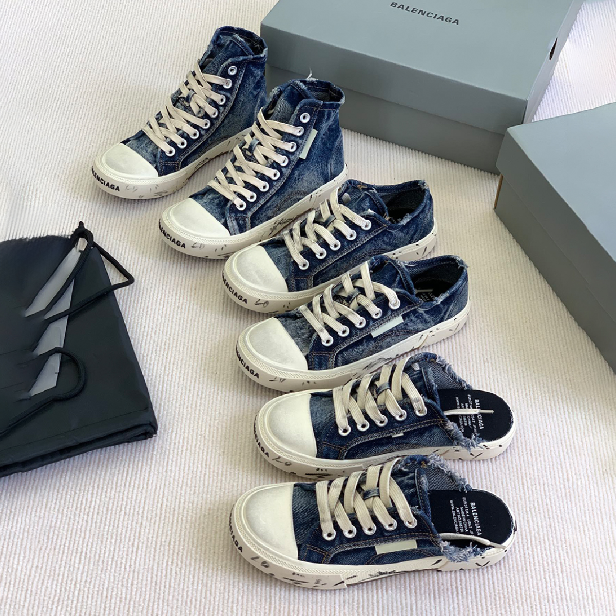 NIGO Balenciaga Funky Cool Cowboy Canvas Shoes High Street Hip Hop Retro Old Dirty Shoes Men Women Lace Up Shoes #nigo71659