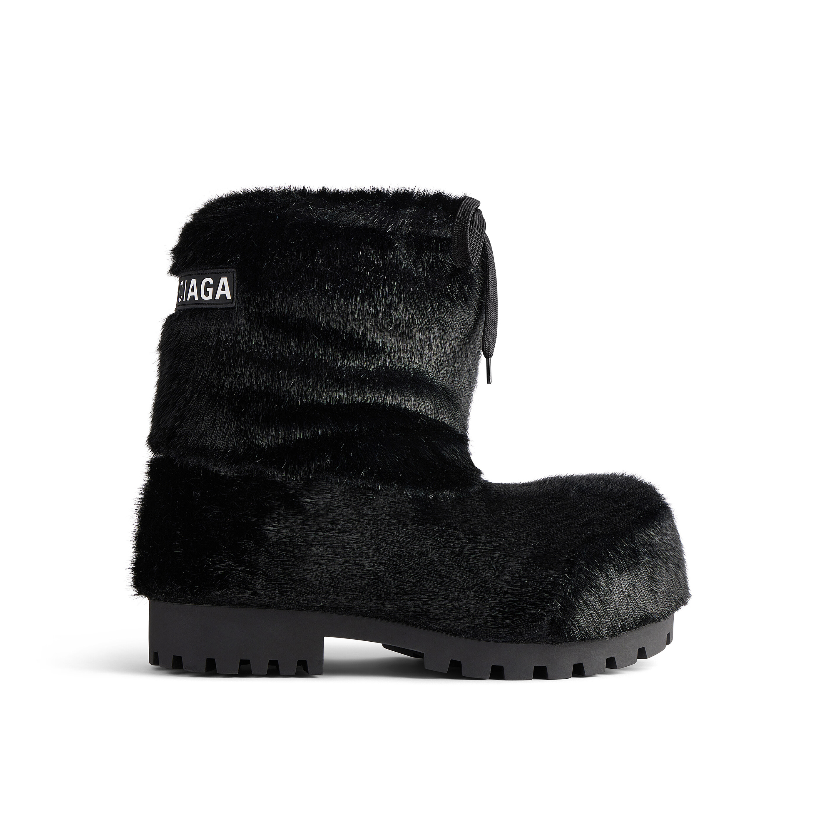 NIGO Balenciaga Men's And Women's Fall And Winter Black Warm Plush Round Head Overfoot Snow Boots Shoes #nigo73311