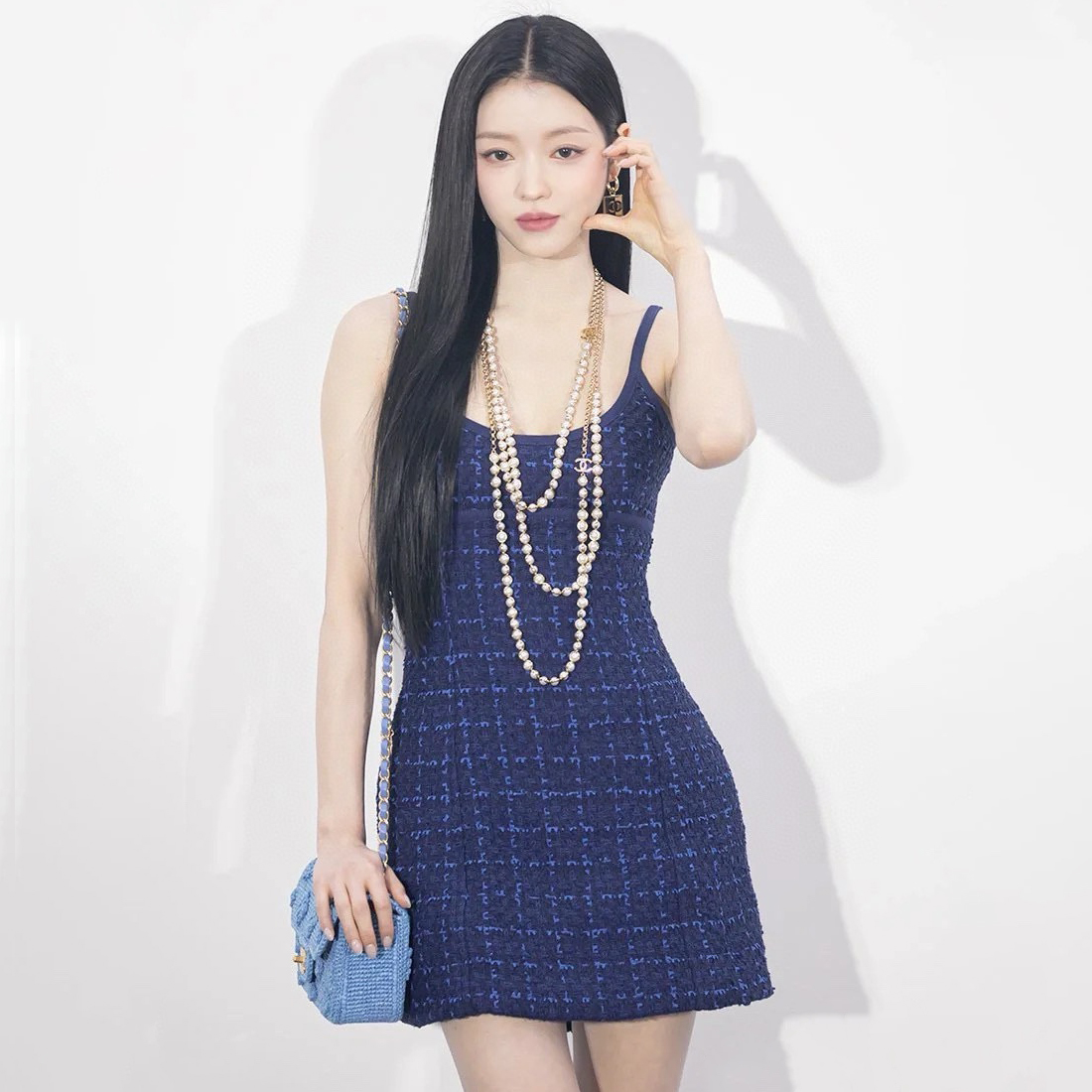 NIGO Chanel Women's Spring and Summer Plaid High Waist Short Cotton Halter Dresses #nigo73325