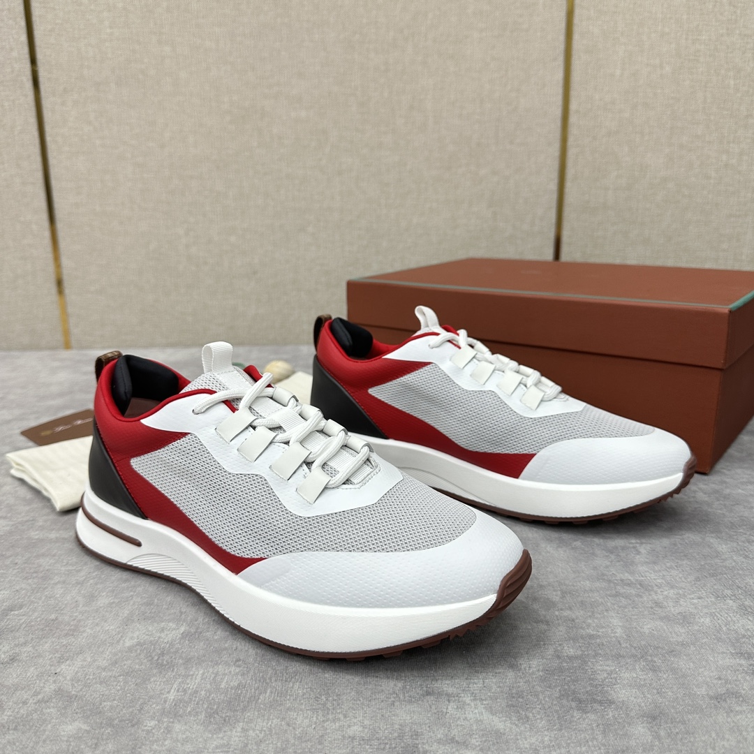 NIGO Loro Piana Week End Walk Men's Casual Shoes Mesh Cowhide Patchwork Sneakers Fashion Simple Commuter Men's Shoes #nigo71663