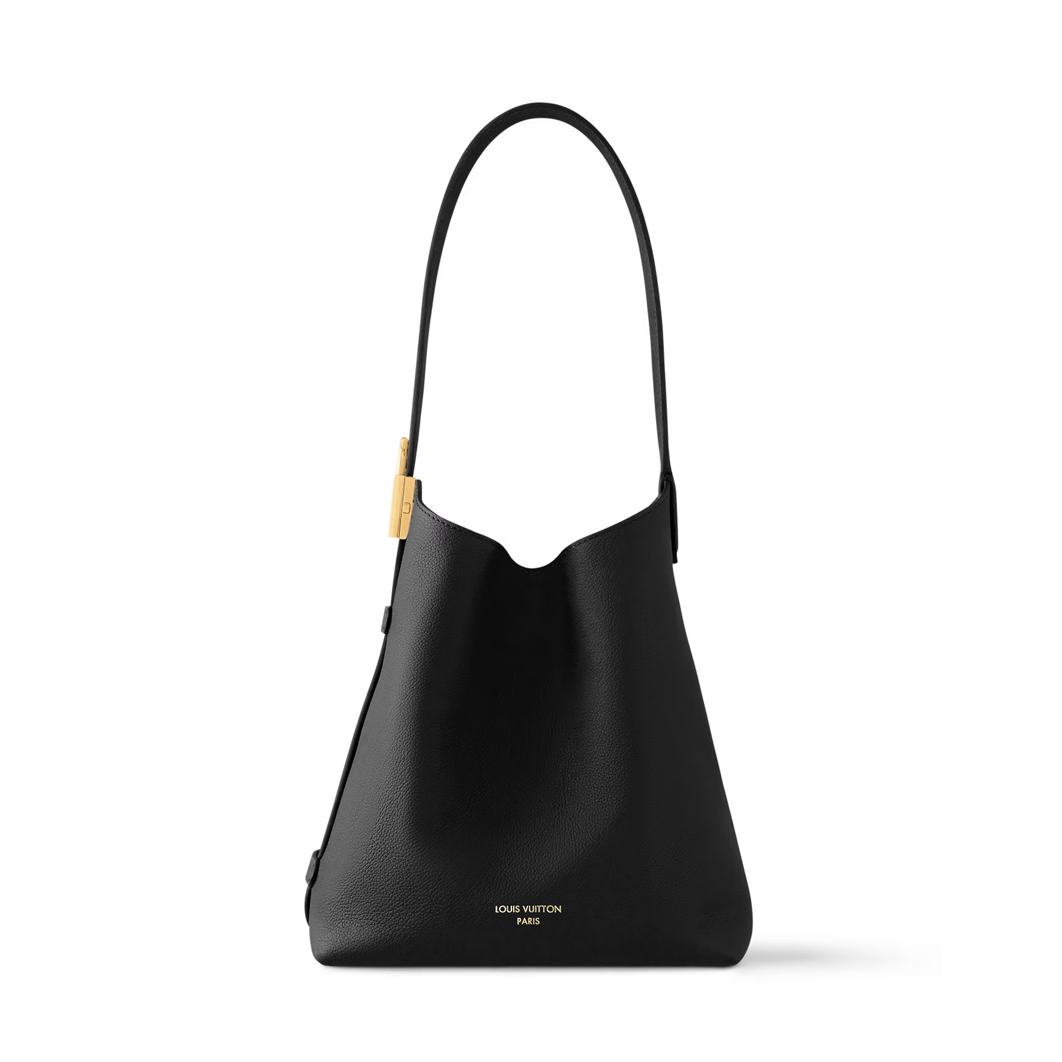 NIGO Louis Vuitton Women's Black Metal Hardware Hook And Loop Closure Smooth Cowhide Leather Handbag Shoulder Bag Bags #nigo73332