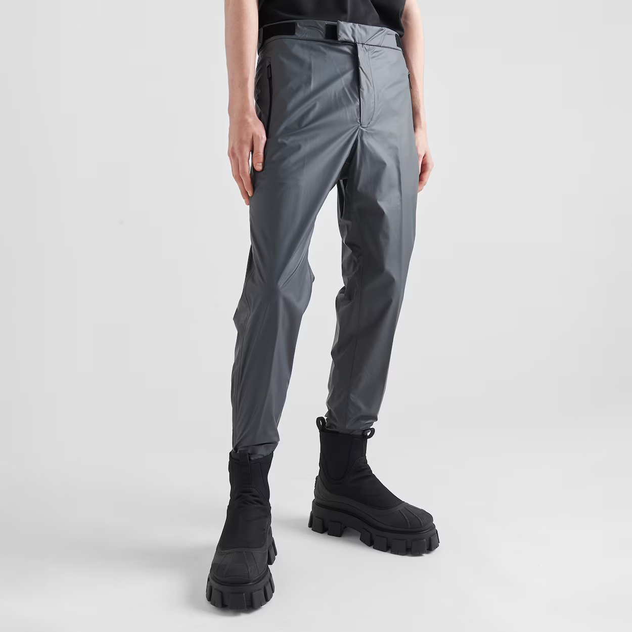 NIGO Prada Men's Spring and Autumn Solid Color Low Waisted Straight Leg Loose Nylon Casual Pants #nigo73345