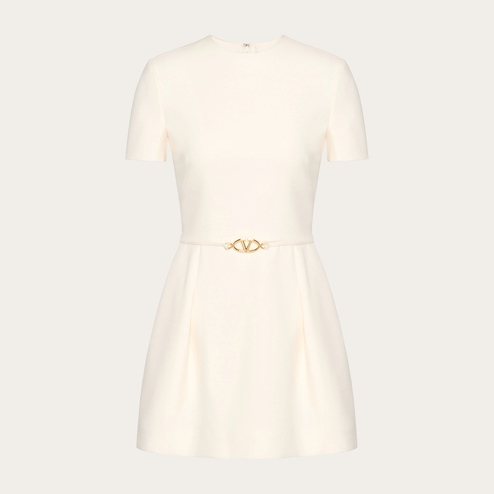NIGO Valentino Women's Summer Solid Color Logo Logo High Waist Slim Wool Short Sleeve Dresses #nigo73356